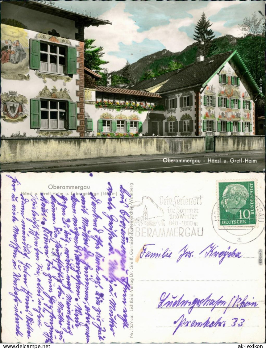 Ansichtskarte Oberammergau Hänsl U. Gretl-Heim 1957 - Oberammergau