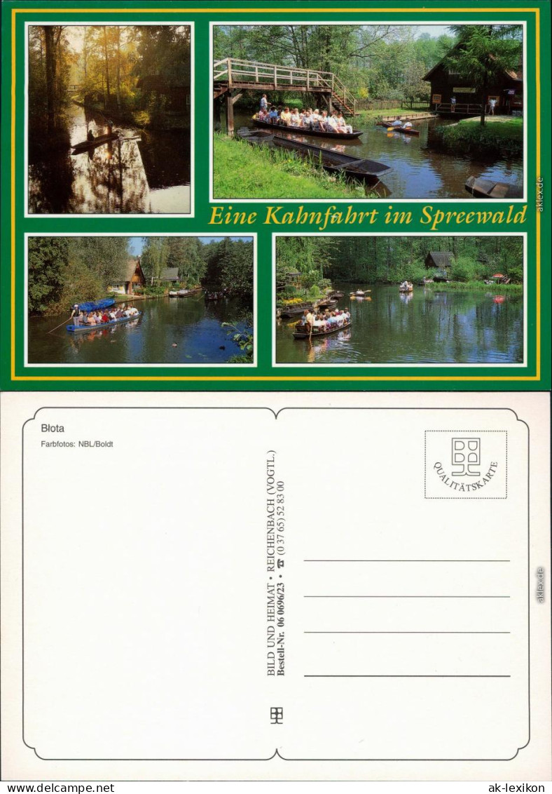 Lübben (Spreewald) Lubin (B&#322;ota) Spreewaldkähne, Brücke, Kanal 1995 - Luebben (Spreewald)