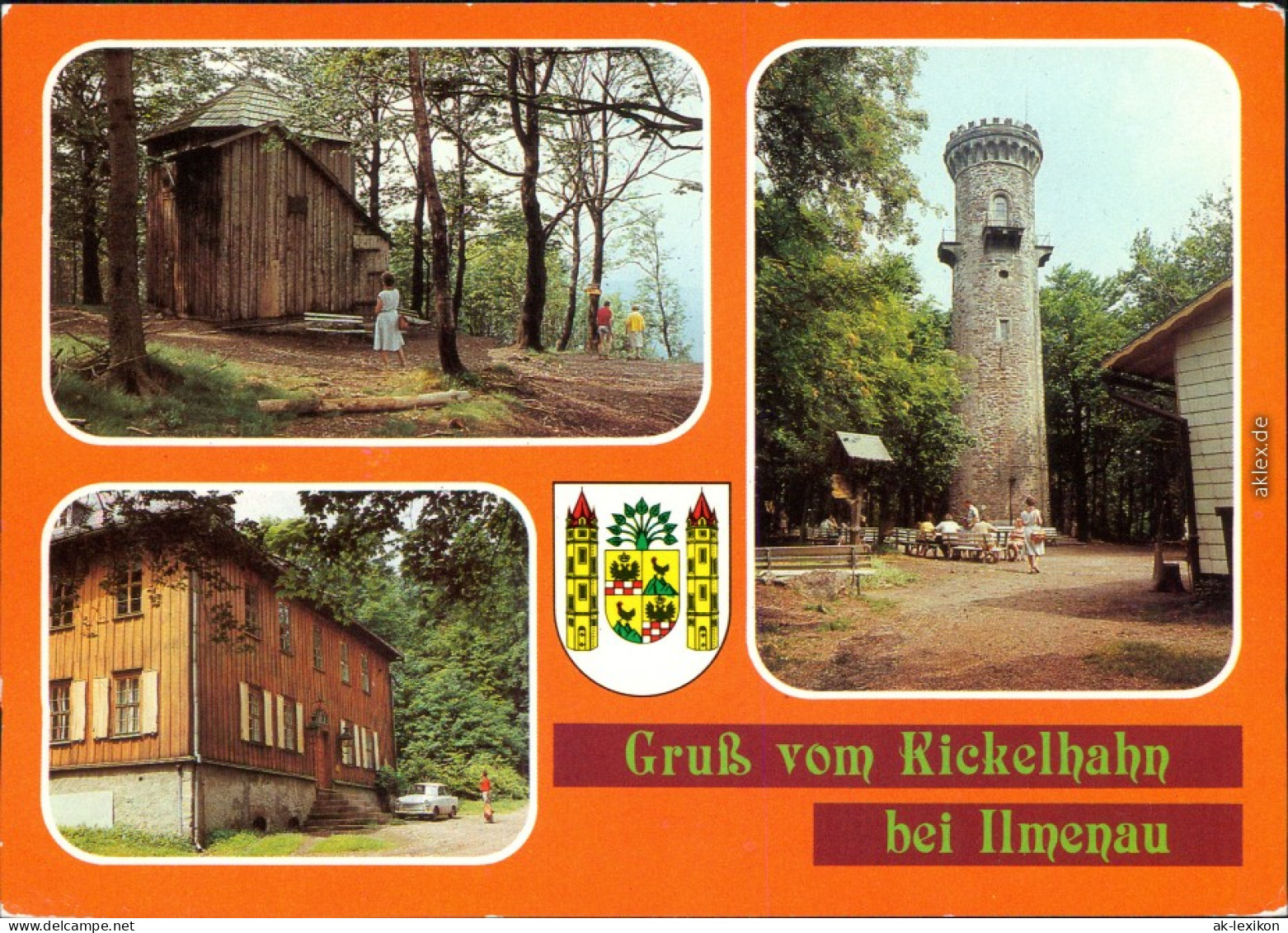 Ilmenau Kickelhahn: Aussichtsturm, Goethehäuschen, Jagdhaus 1983 - Ilmenau