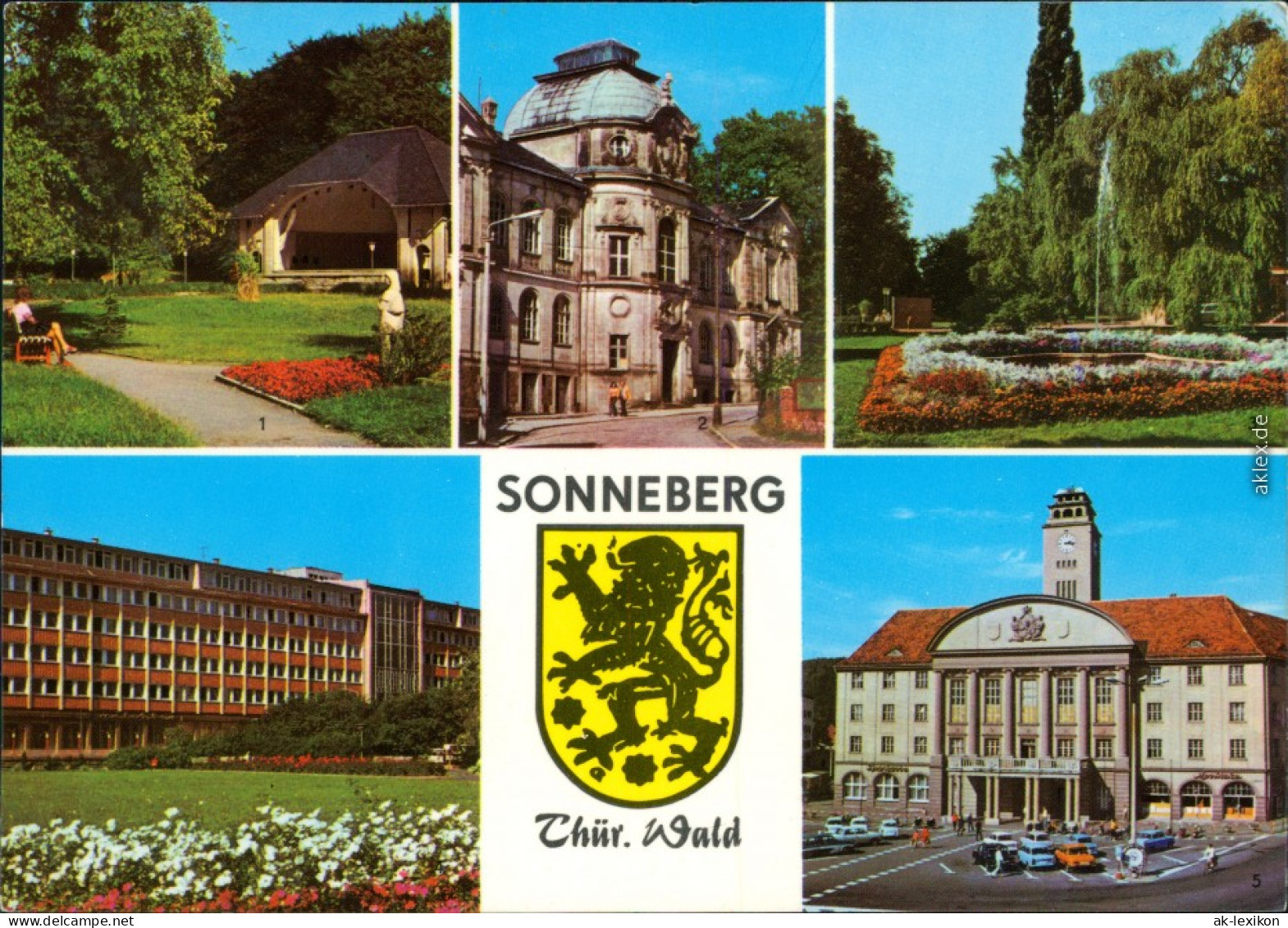 Sonneberg Stadtpark, Deutsches Spielzeugmuseum, Kreisratsgebäude, Rathaus G1974 - Sonneberg