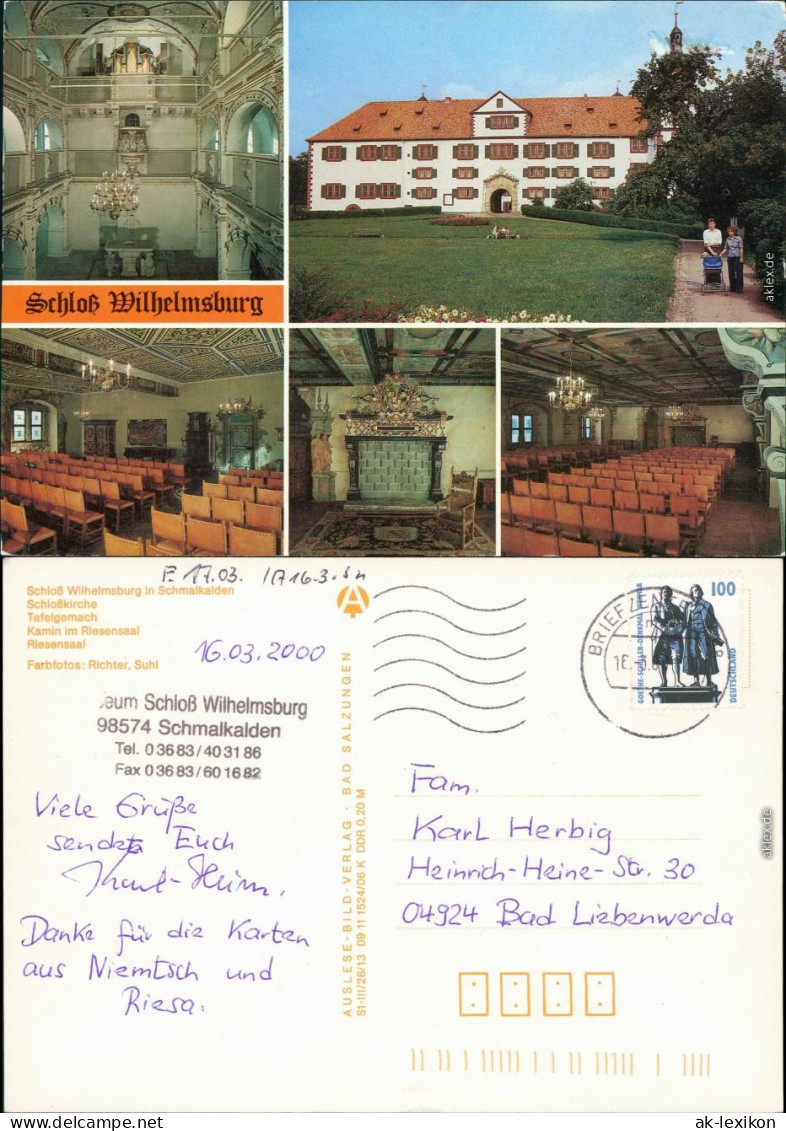 Ansichtskarte Schmalkalden Schloß Wilhelmsburg 2000 - Schmalkalden