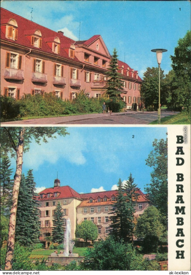 Ansichtskarte Bad Brambach Vogtlandhaus, Joliot-Curie-Haus 1968 - Bad Brambach