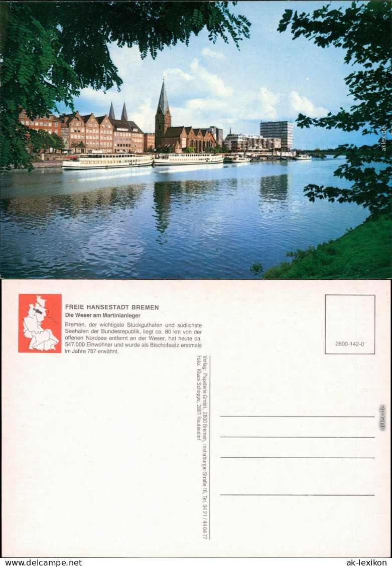Ansichtskarte Bremen Weser Am Martinianleger 1975 - Bremen