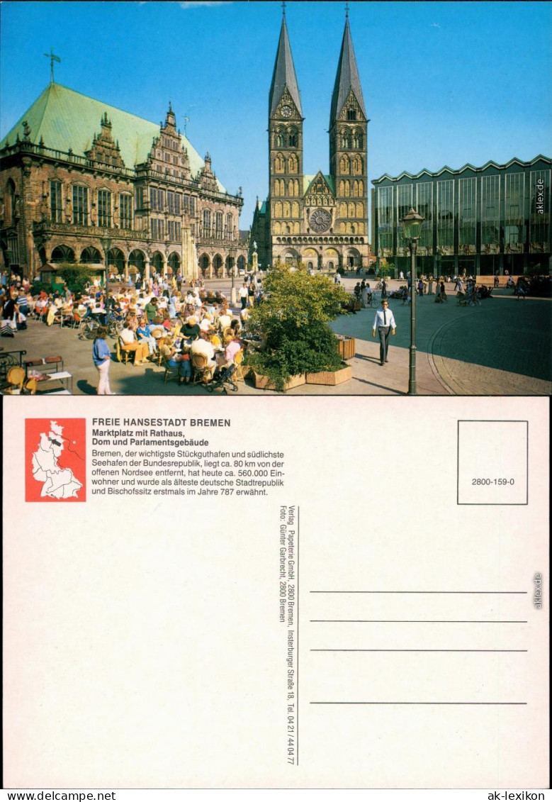 Ansichtskarte Bremen Marktplatz Mit Rathaus, Dom Und Parlamentsgebäude 1975 - Bremen