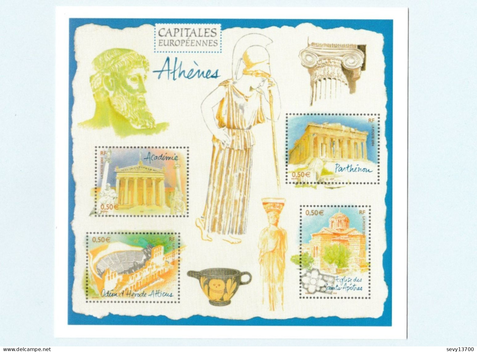 France 2019 4 Cartes Capitales Européennes Entier Postal  Athènes Budapest Copenhague Madrid - PAP:  Varia (1995-...)