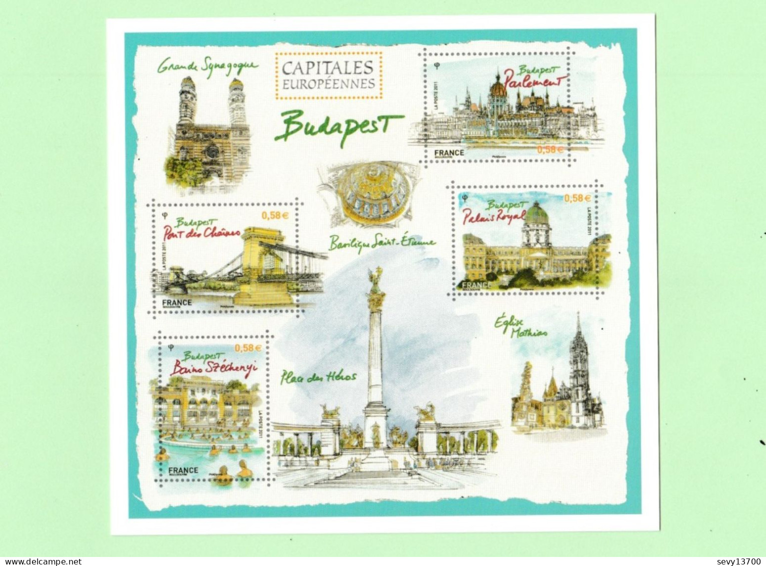 France 2019 4 Cartes Capitales Européennes Entier Postal  Athènes Budapest Copenhague Madrid - PAP:  Varia (1995-...)