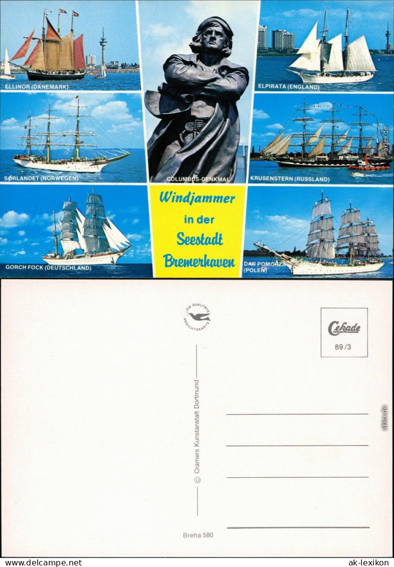 Ansichtskarte Bremerhaven Segelschiffe/Segelboote 1985 - Bremerhaven