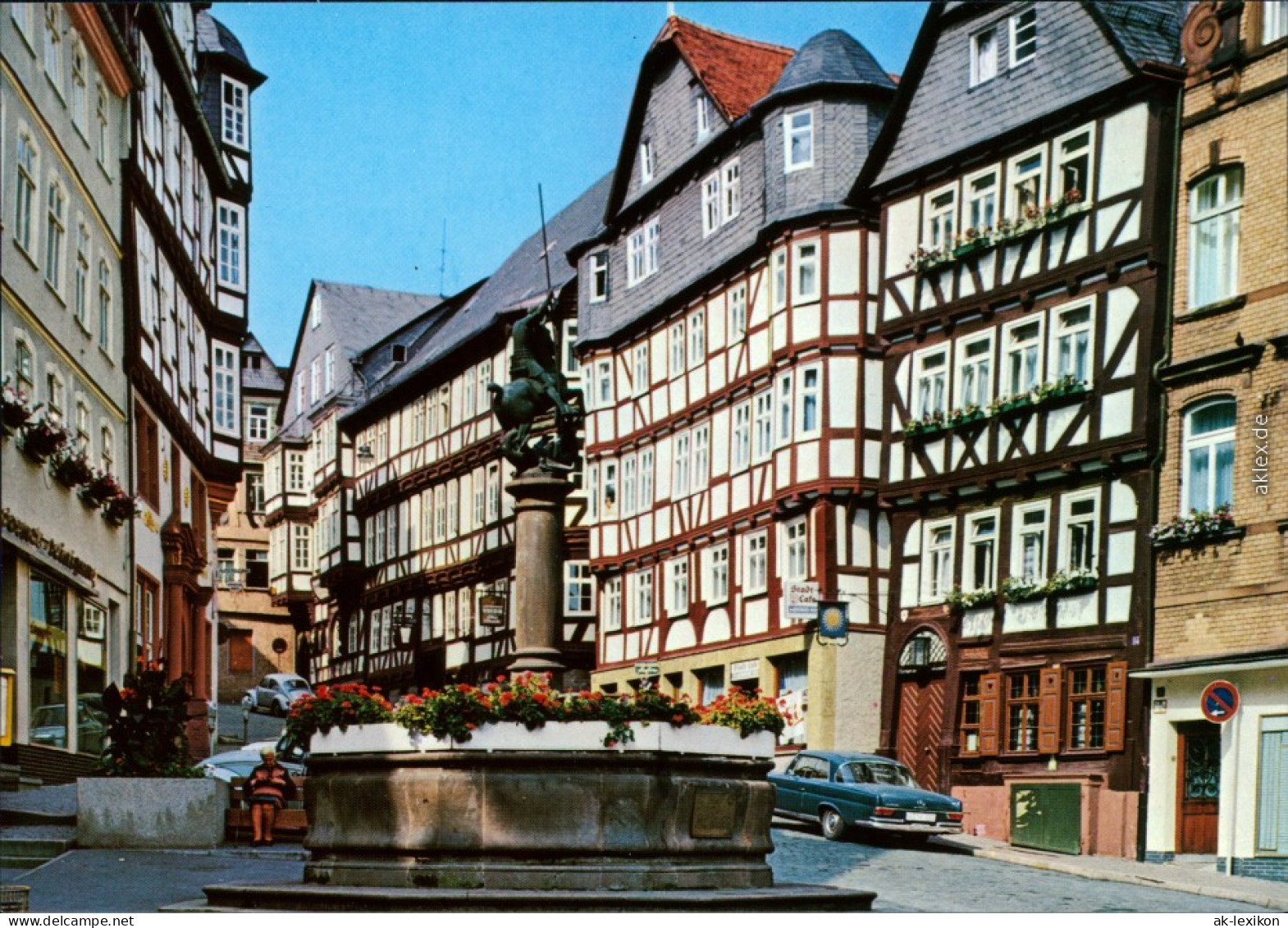 Ansichtskarte Marburg An Der Lahn Am Marktbrunnen 1985 - Marburg