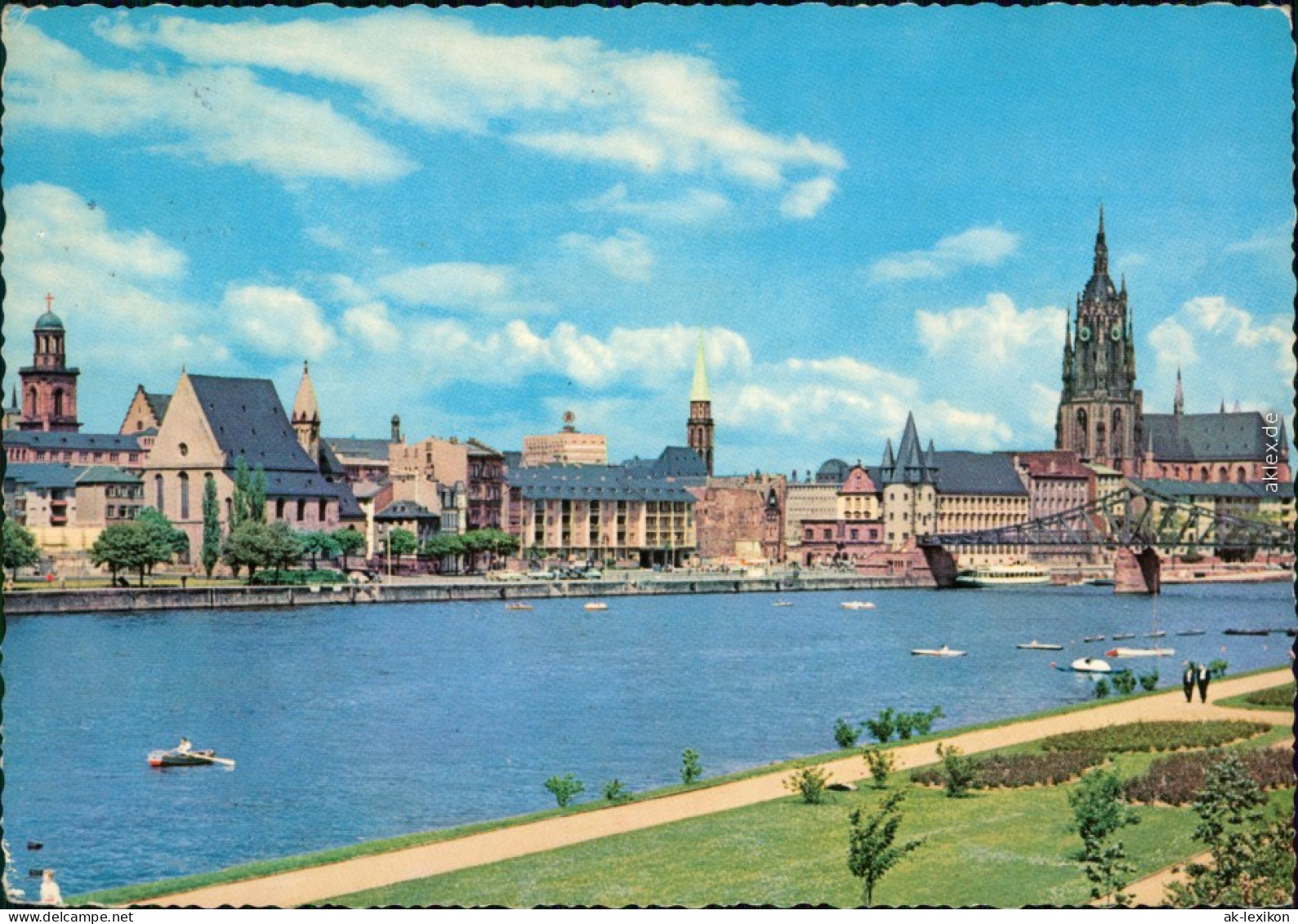 Ansichtskarte Frankfurt Am Main Mainpartie Und Dom 1964 - Frankfurt A. Main
