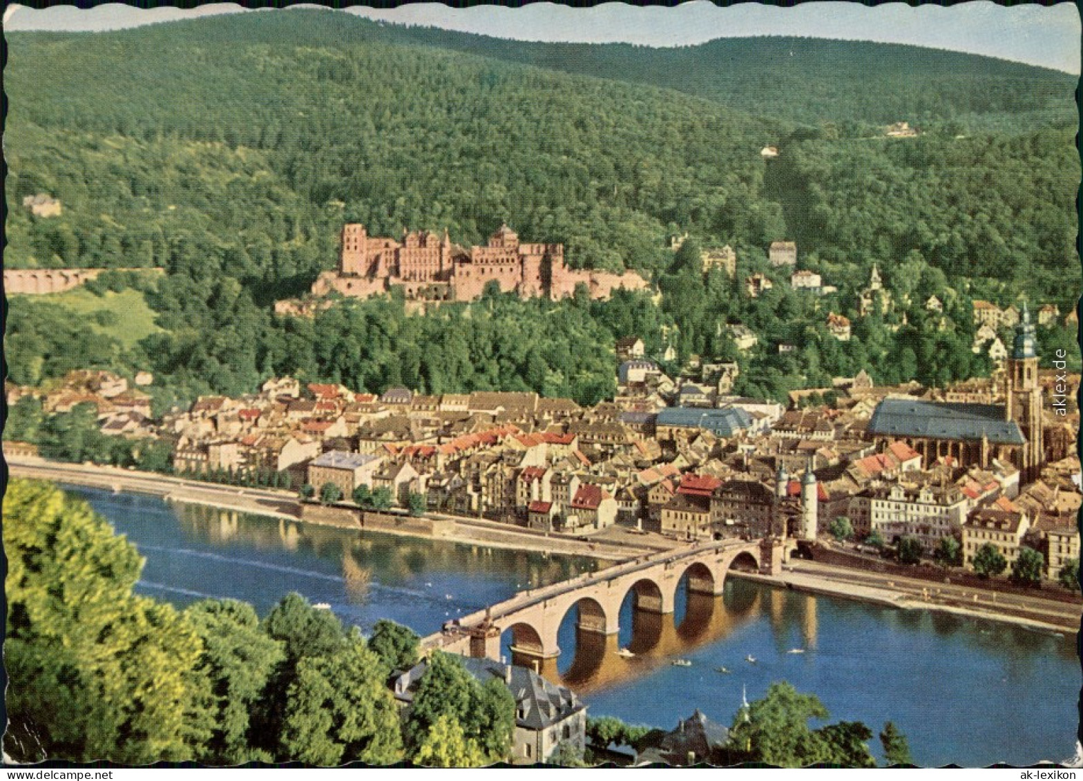 Ansichtskarte Heidelberg Blick Vom Philosophenweg 1985 - Heidelberg