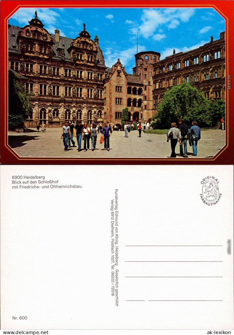 Ansichtskarte Heidelberg Heidelberger Schloss - Schlosshof 1985 - Heidelberg