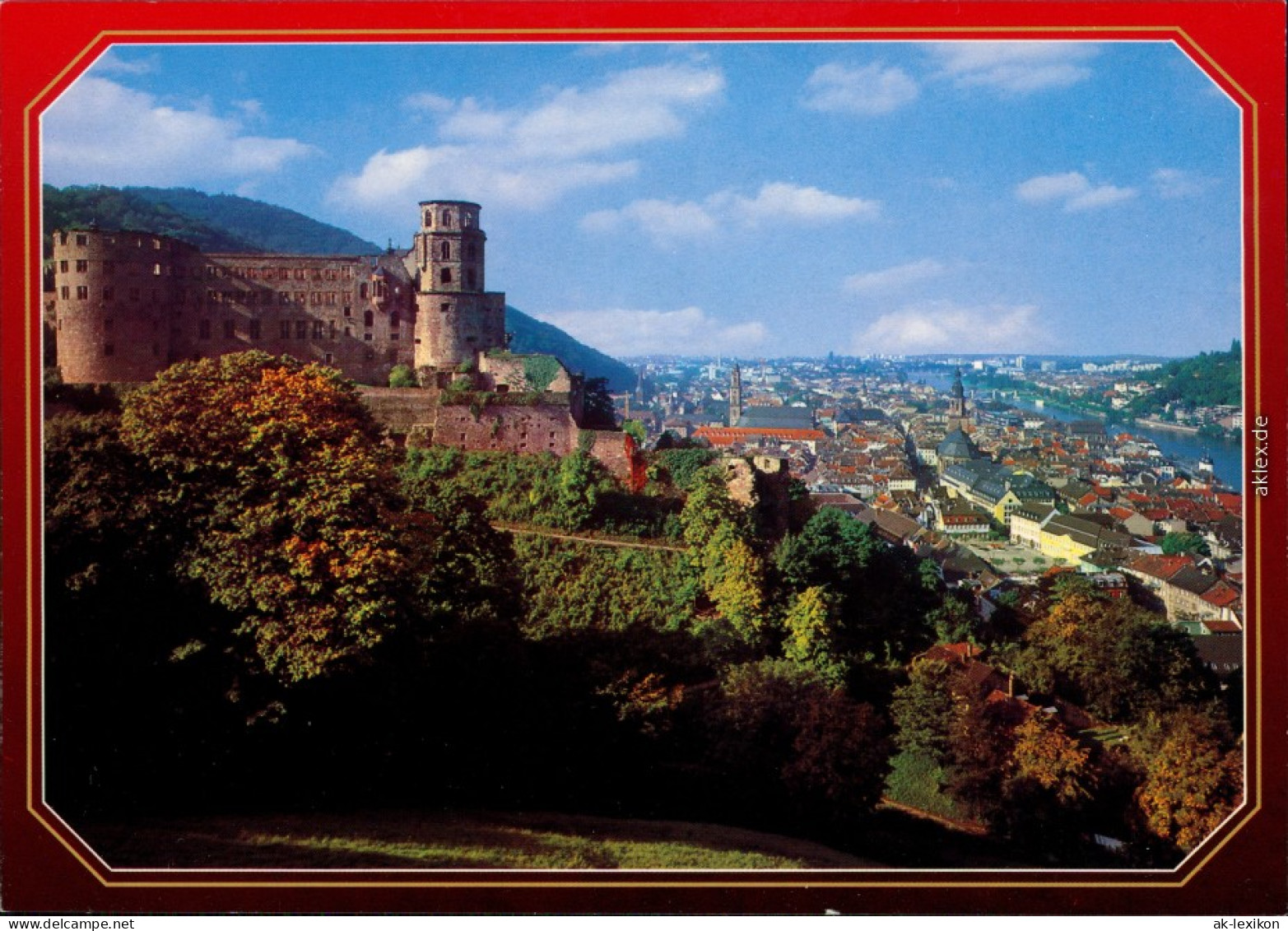 Ansichtskarte Heidelberg Blick Von Der Schloßterrasse 1990 - Heidelberg