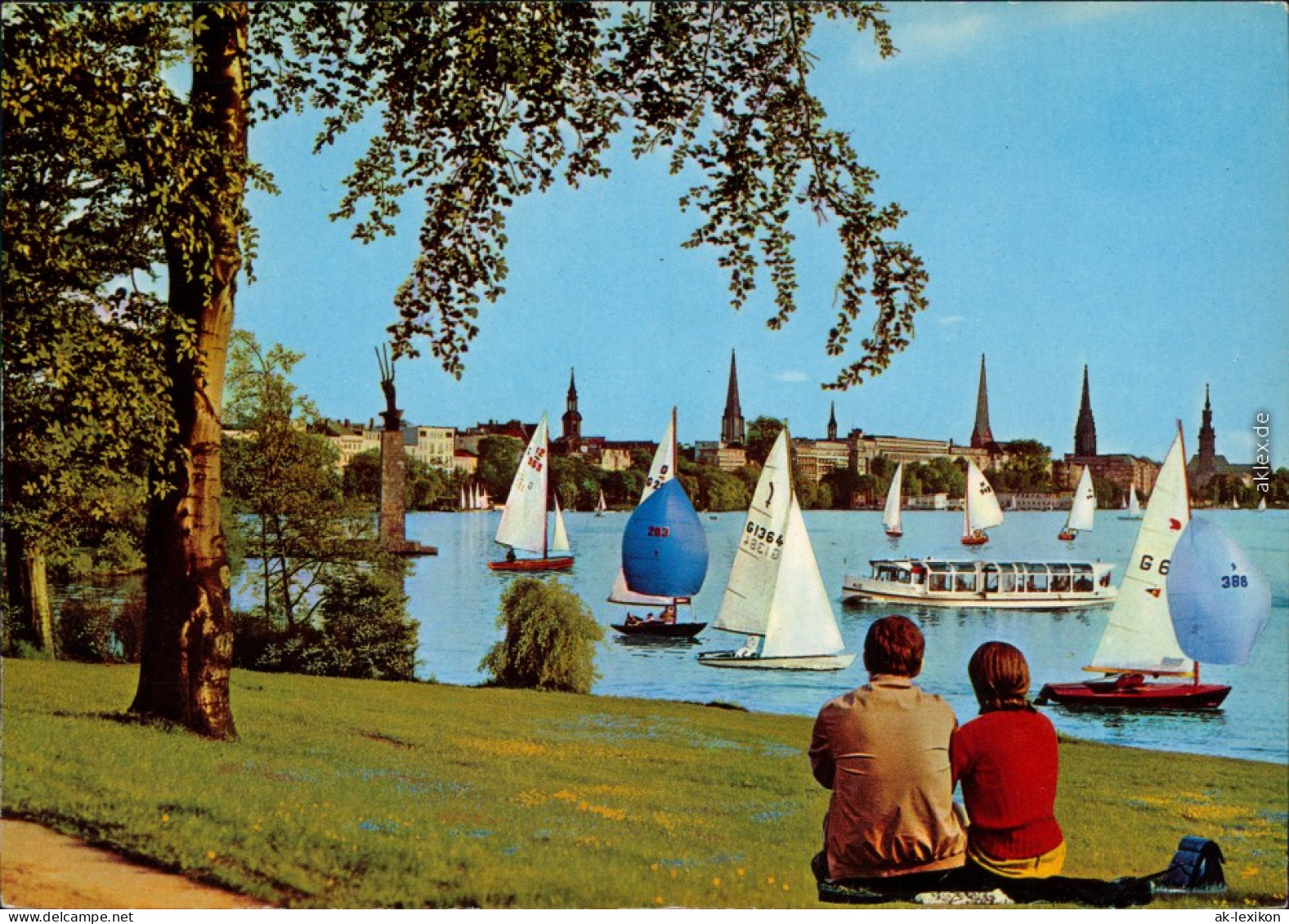 Ansichtskarte Hamburg Außenalster Mit Stadtpanorama 1974 - Other & Unclassified