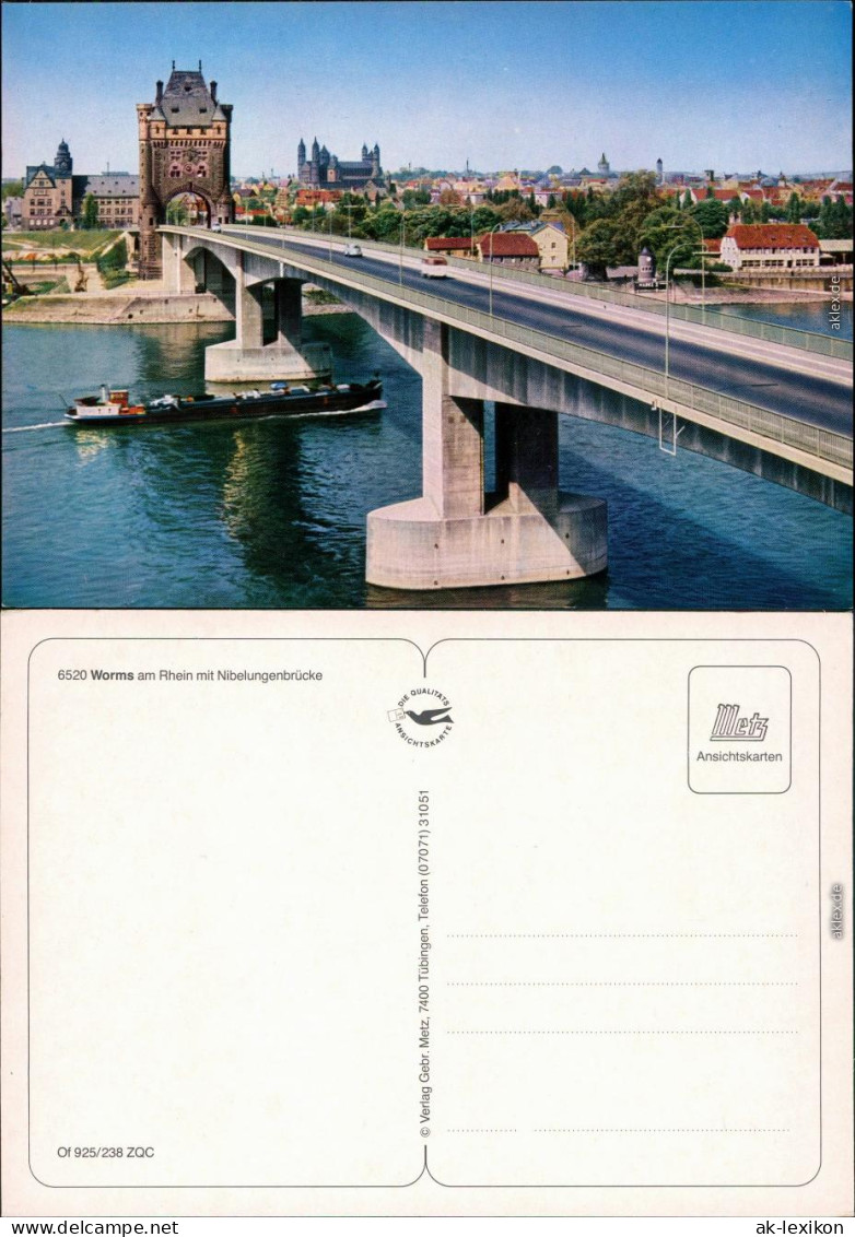 Ansichtskarte Worms Nibelungenbrücke 1985 - Worms