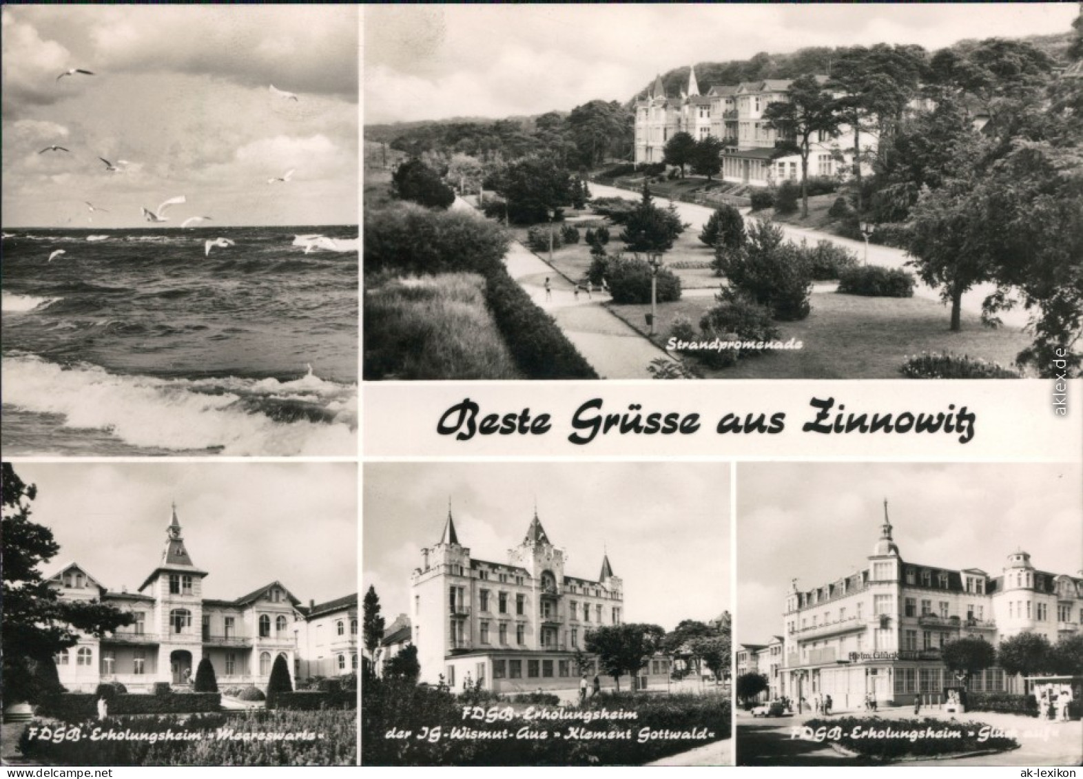 Ansichtskarte Zinnowitz Strandpromenade, Ostsee, FDGB-Erholungsheime 1970 - Zinnowitz