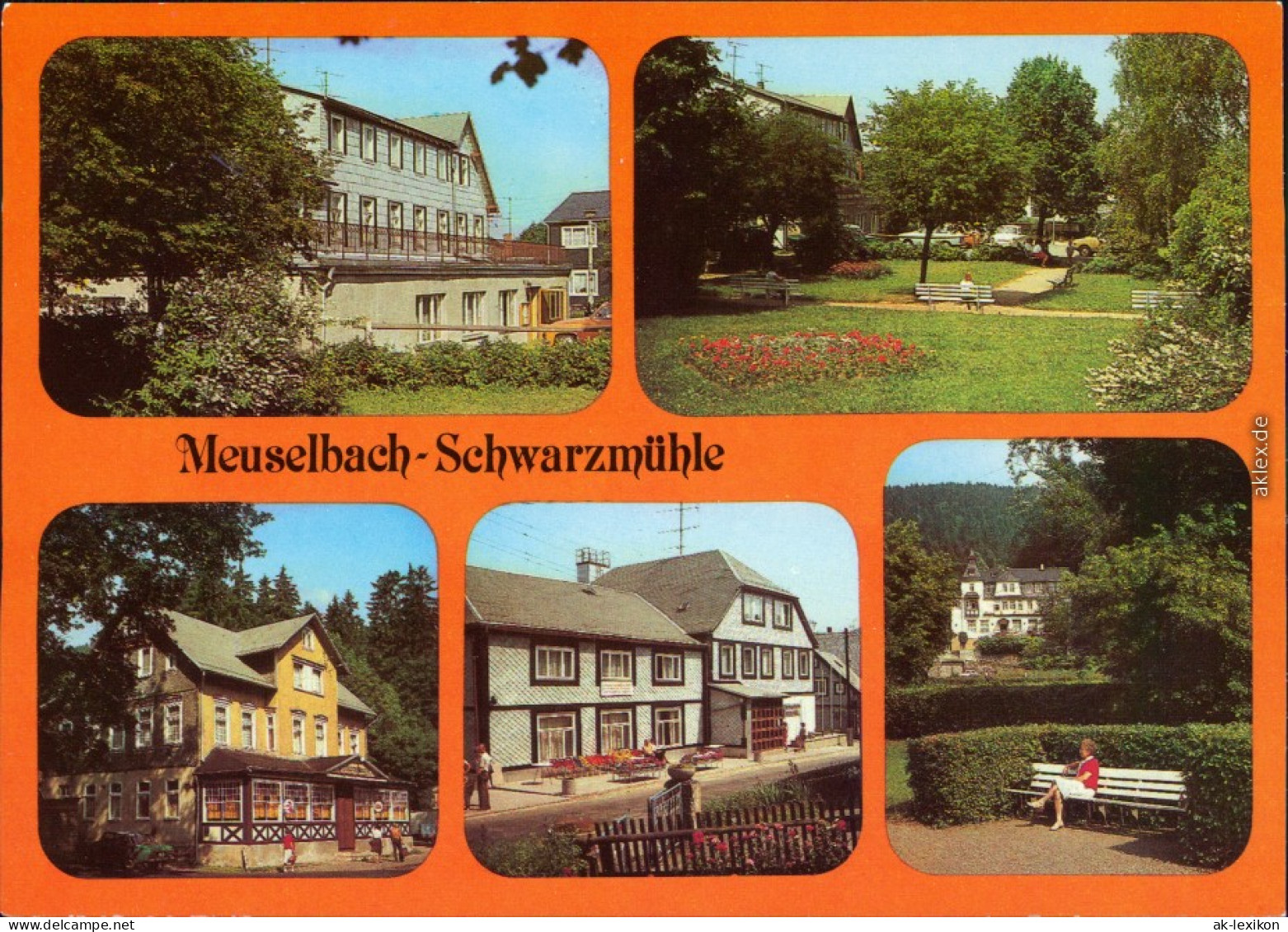 Meuselbach-Schwarzmühle FDGB-Erholungsheime, Parkanlagen, Gasthaus 1987 - Autres & Non Classés