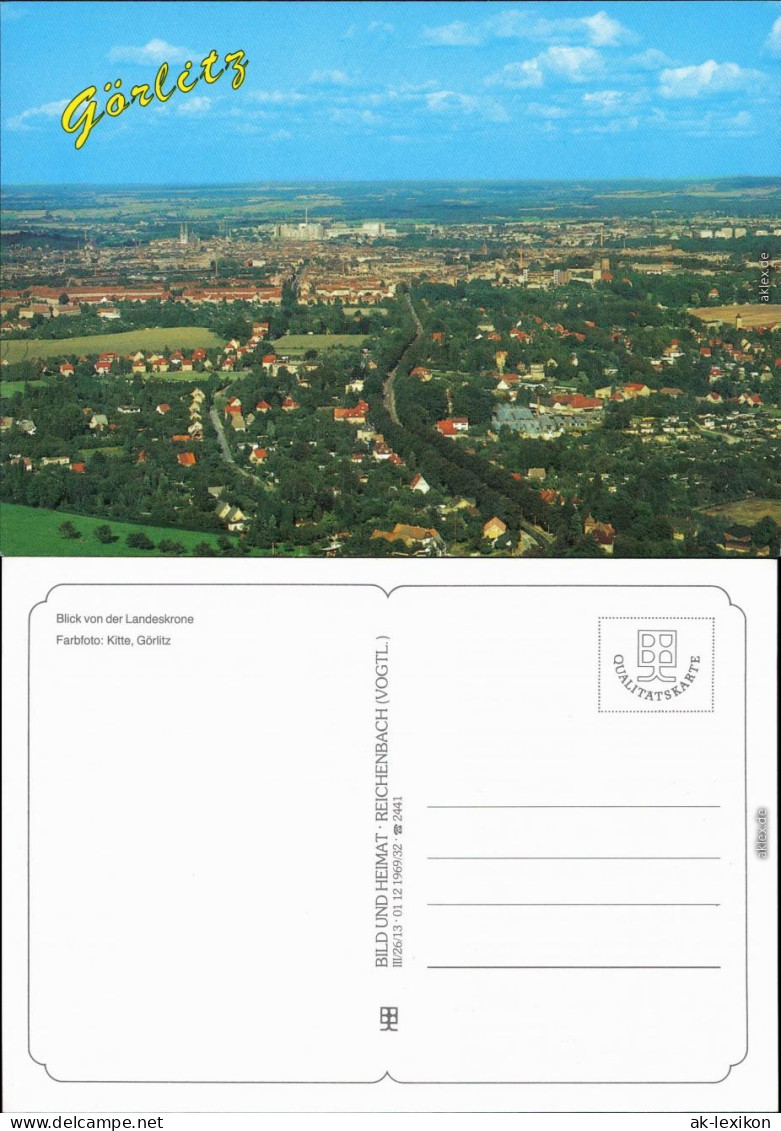 Ansichtskarte Görlitz Zgorzelec Blick Von Der Landeskrone 1995 - Görlitz