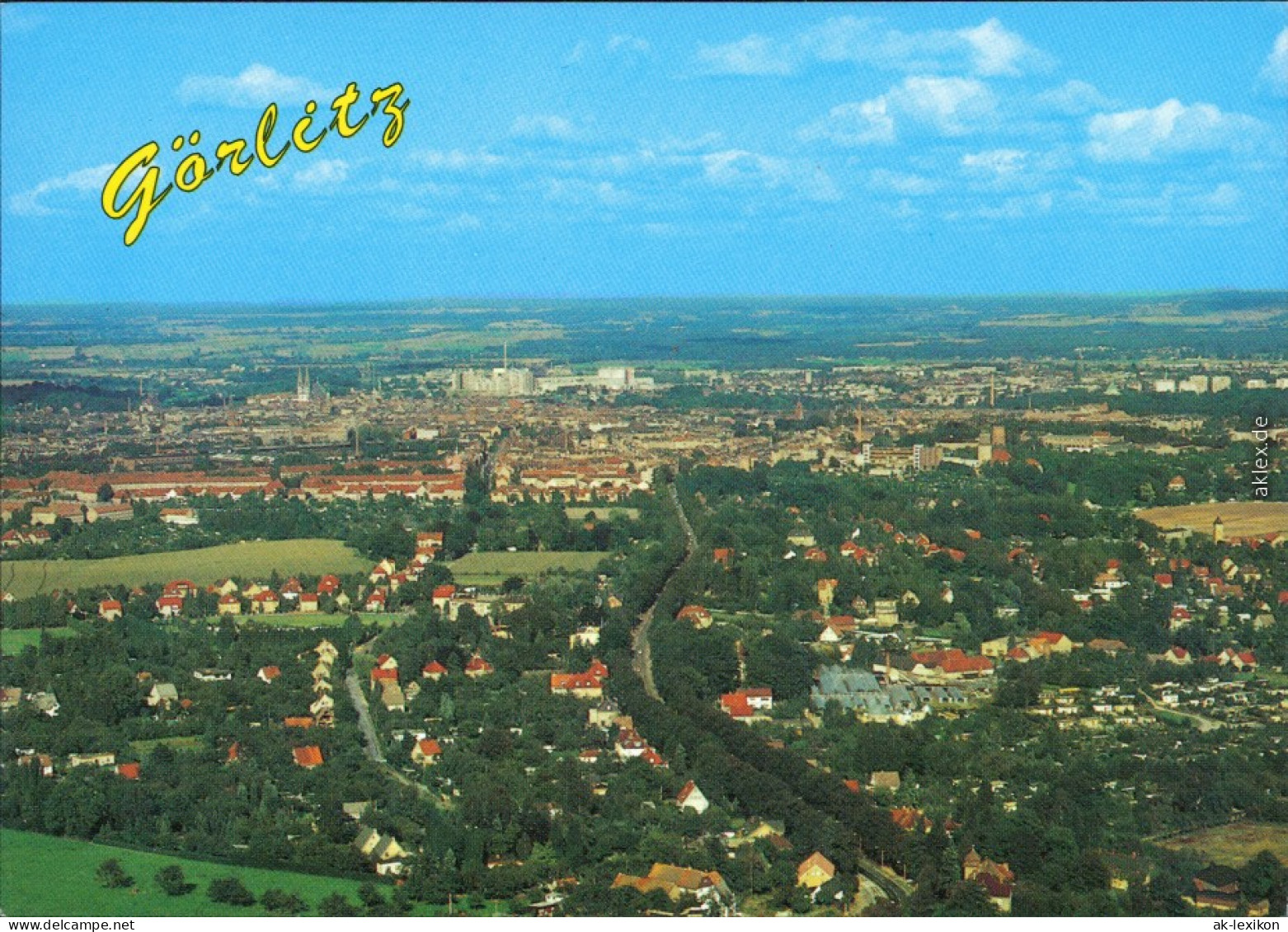 Ansichtskarte Görlitz Zgorzelec Blick Von Der Landeskrone 1995 - Görlitz