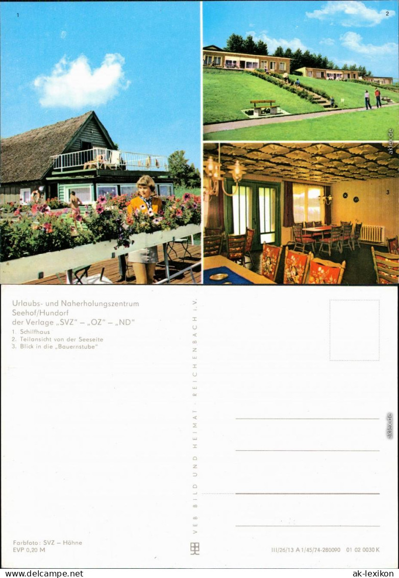 Ansichtskarte Seehof Urlaubs- Und Naherholungszentrum 1974 - Other & Unclassified