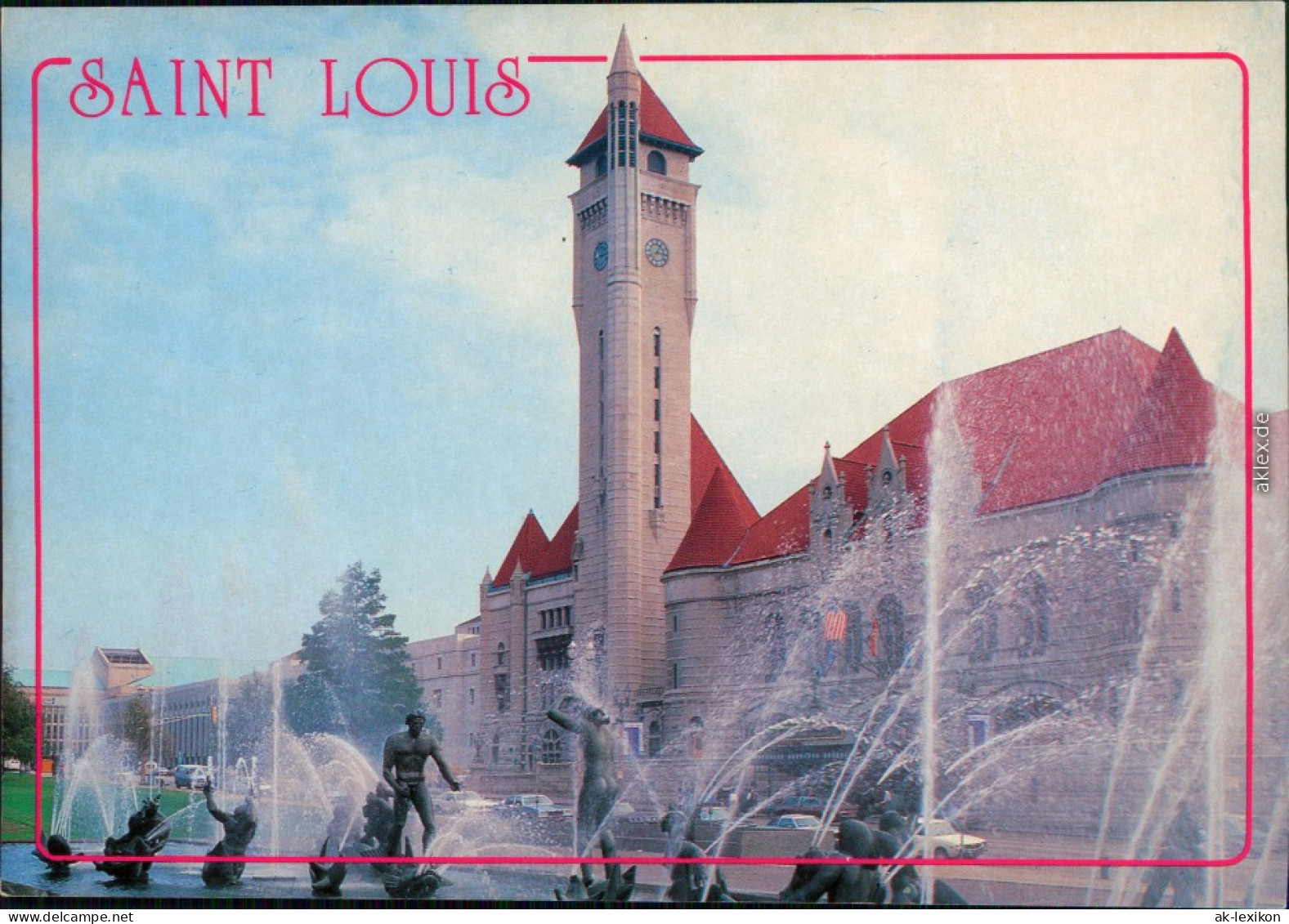 Ansichtskarte Saint Louis The Union Station / Bahnhof Mit Springbrunnen 1990 - Other & Unclassified