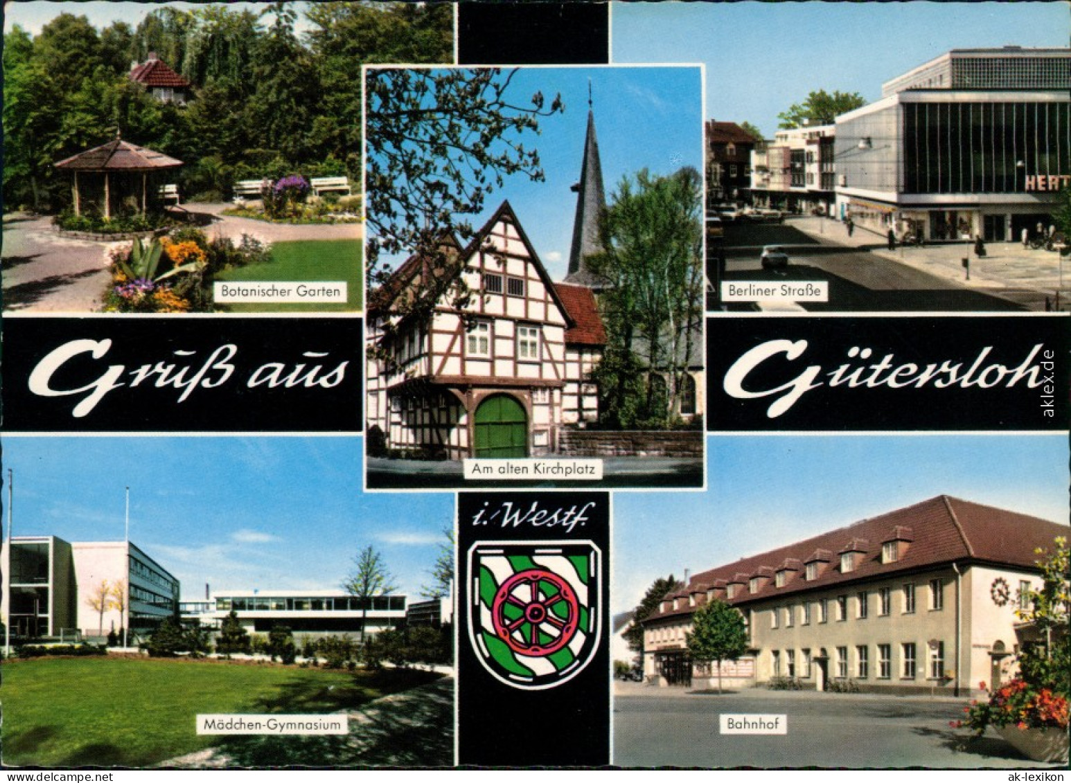 Gütersloh Botanischer Garten Berliner Straße, Am Alten Kirchplatz  Bahnhof 1980 - Guetersloh