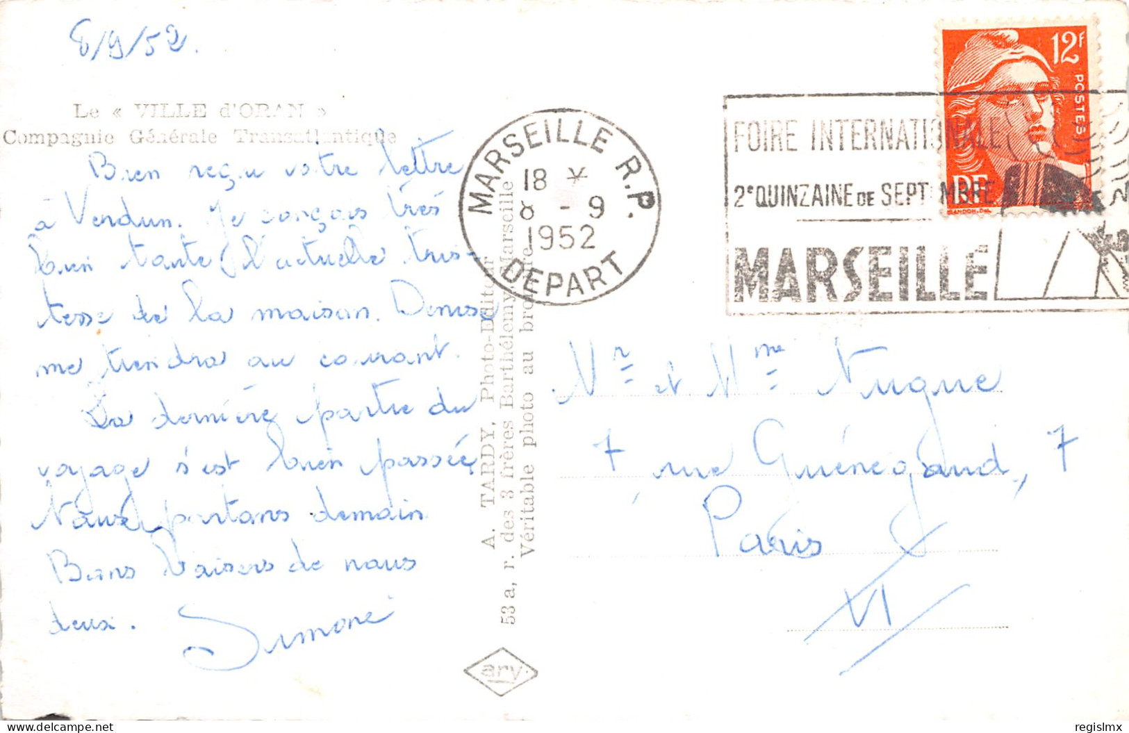 13-MARSEILLE-DEPART DU TRANSATLANTIQUE-N°350-G/0181 - Unclassified