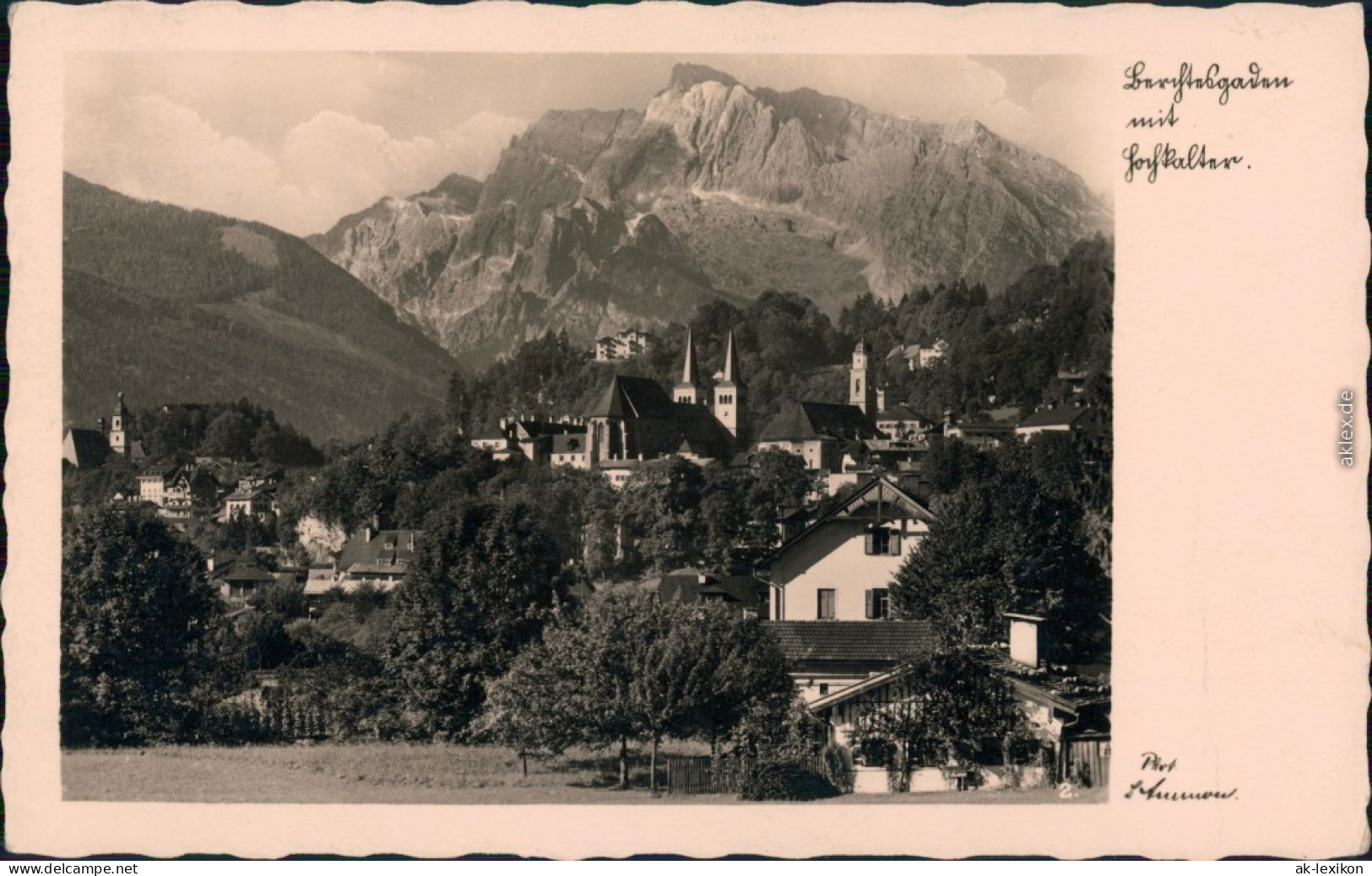 Ansichtskarte Berchtesgaden Blick Zum Hochkalter 1938 - Berchtesgaden
