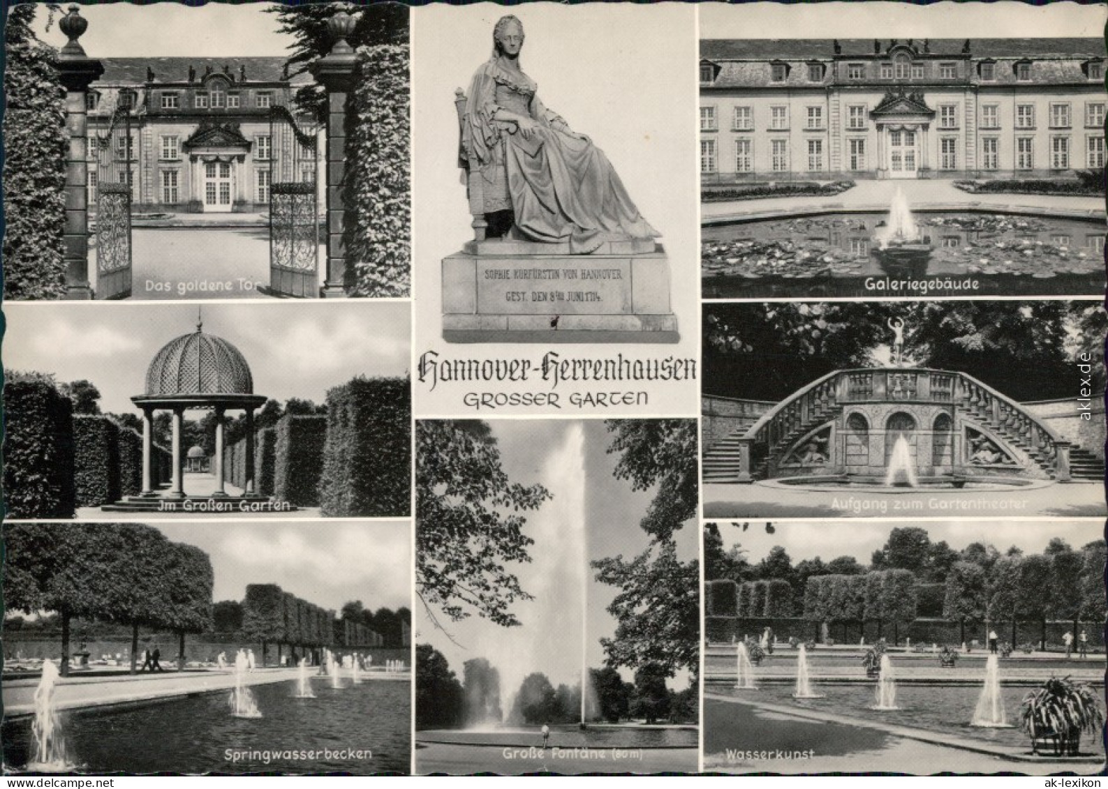 Ansichtskarte Herrenhausen-Hannover Großer Garten 1966 - Hannover