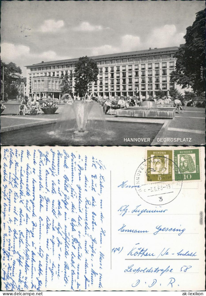 Ansichtskarte Hannover Georgsplatz 1963 - Hannover