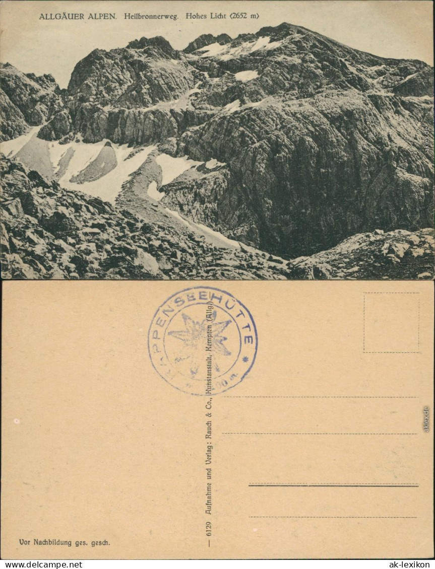 Ansichtskarte Oberstdorf (Allgäu) Heilbronner Weg 1923 - Oberstdorf
