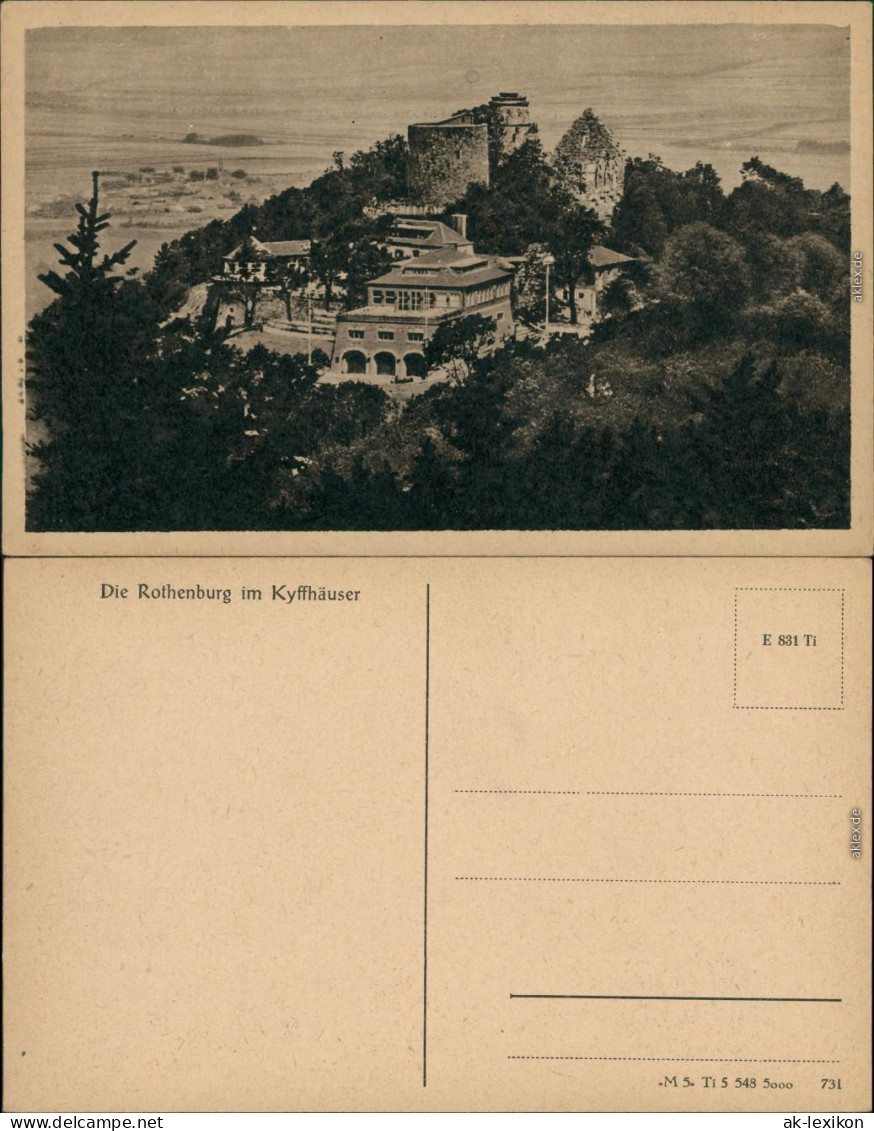 Ansichtskarte Steinthaleben-Kyffhäuserland Rothenburg 1927 - Kyffhaeuser
