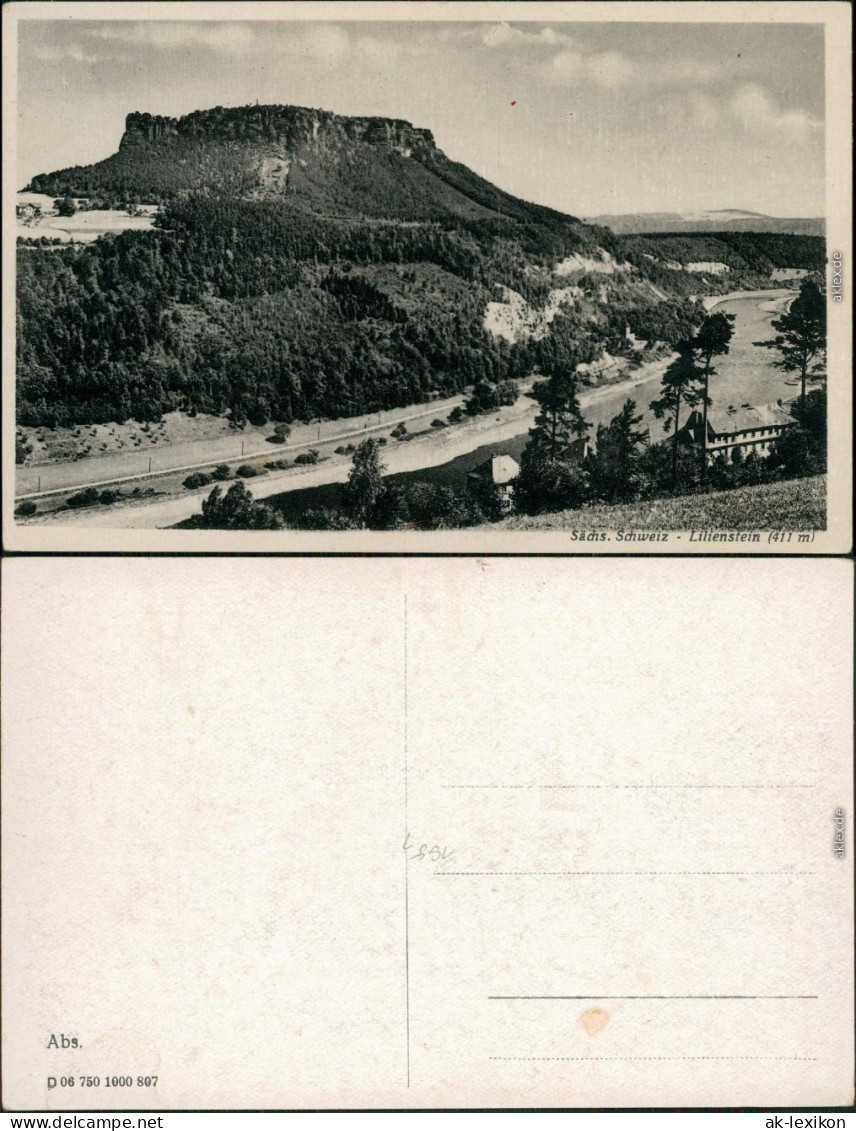 Ansichtskarte Porschdorf-Bad Schandau Lilienstein 1914 - Bad Schandau