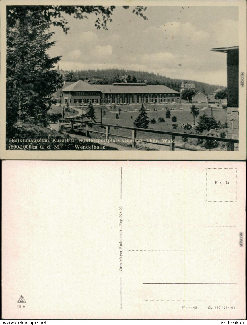 Ansichtskarte Oberhof (Thüringen) Wandelhalle 1955 - Oberhof