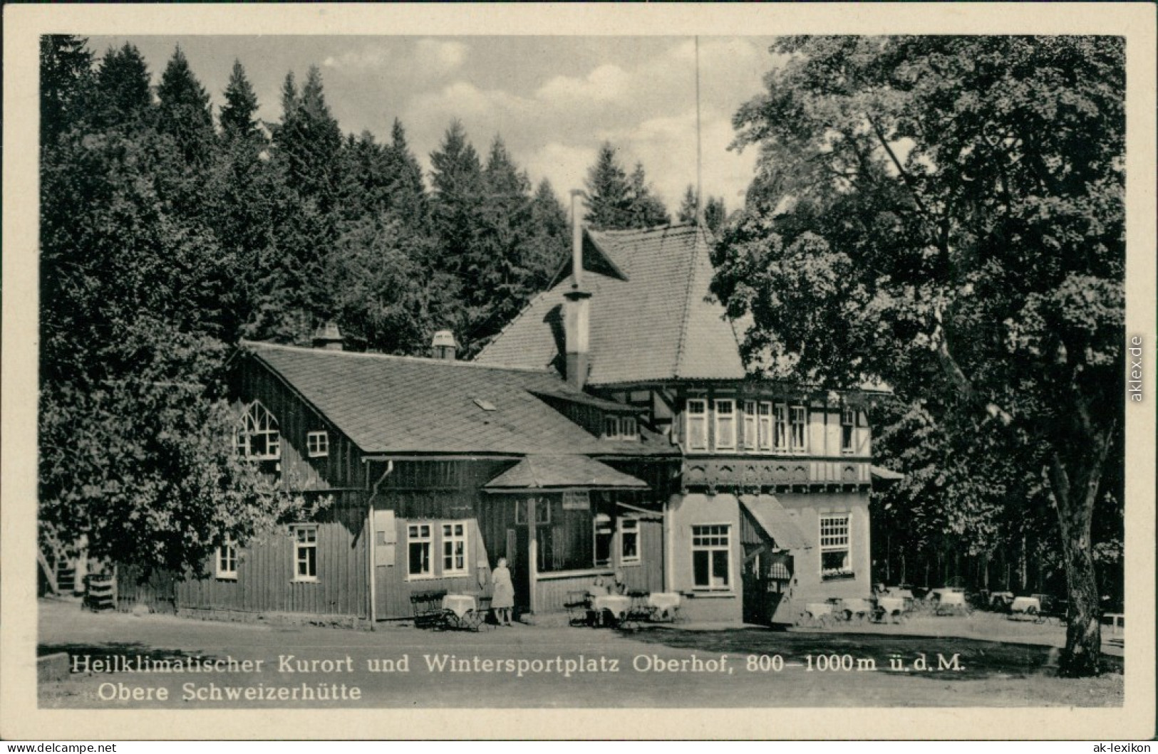 Ansichtskarte Oberhof (Thüringen) Obere Schweizerhütte 1956 - Oberhof