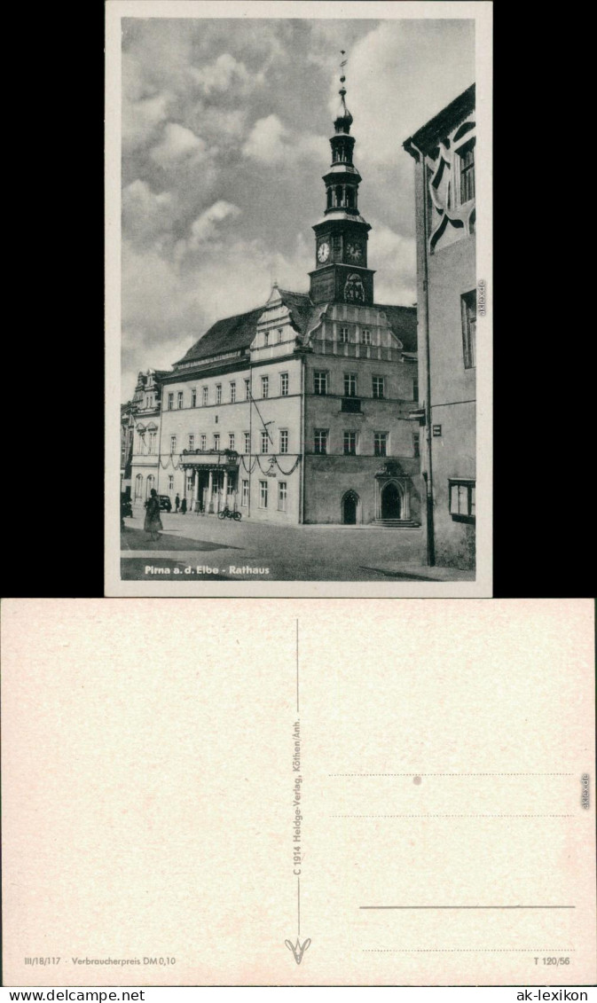 Ansichtskarte Copitz-Pirna Rathaus 1956 - Pirna