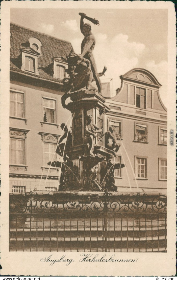 Ansichtskarte Augsburg Herkulesbrunnen 1929 - Augsburg