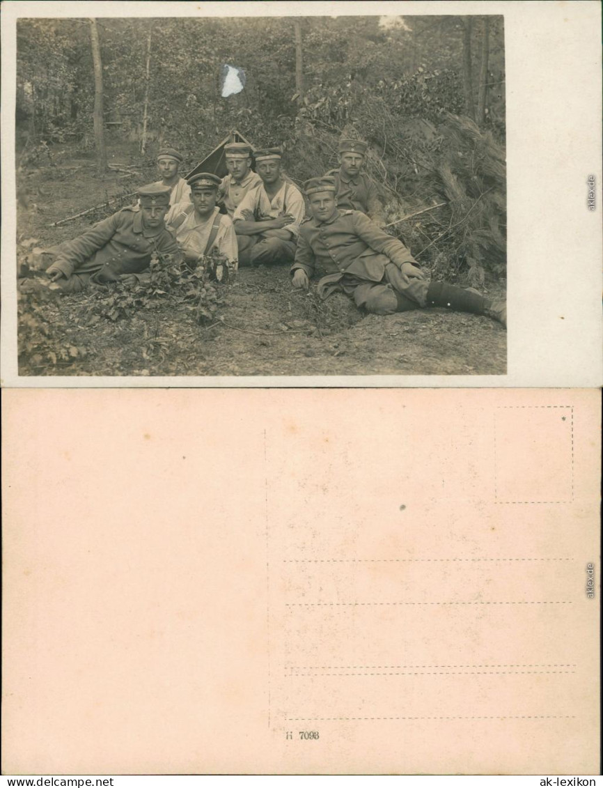 Foto  Soldaten: Gruppenbilder/Soldatengruppe - Biwak 1916 Privatfoto - Other & Unclassified