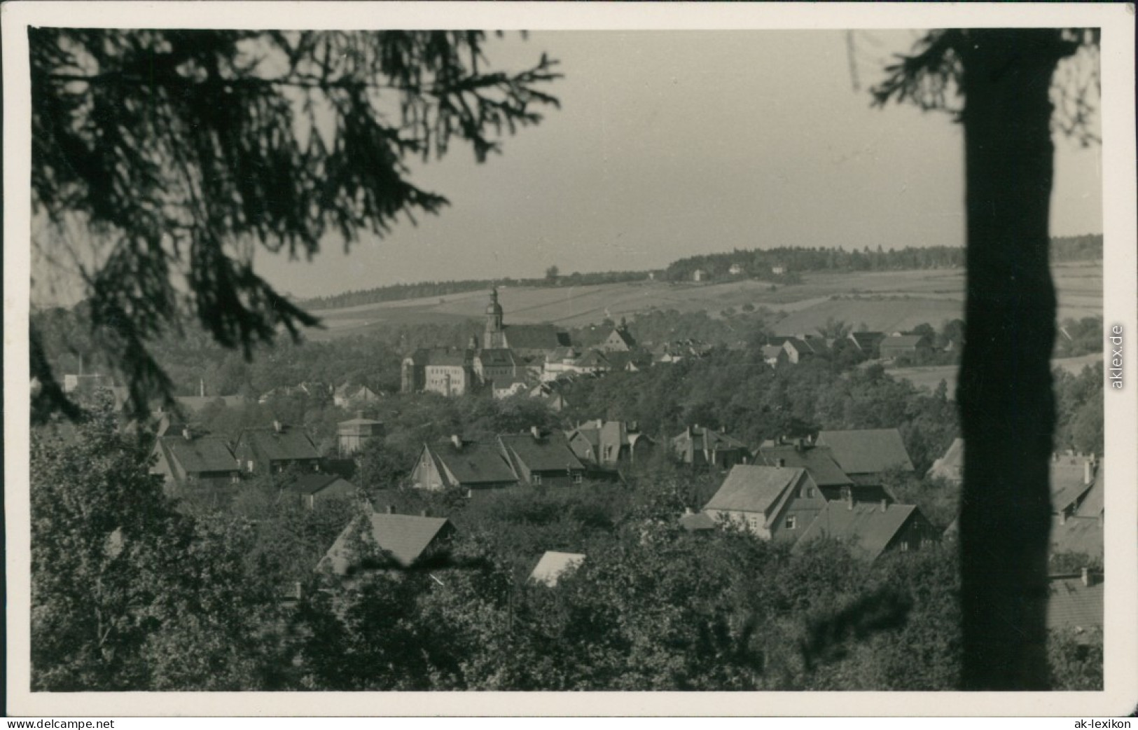 Ansichtskarte Dippoldiswalde Blick Auf Den Ort 1954  - Dippoldiswalde