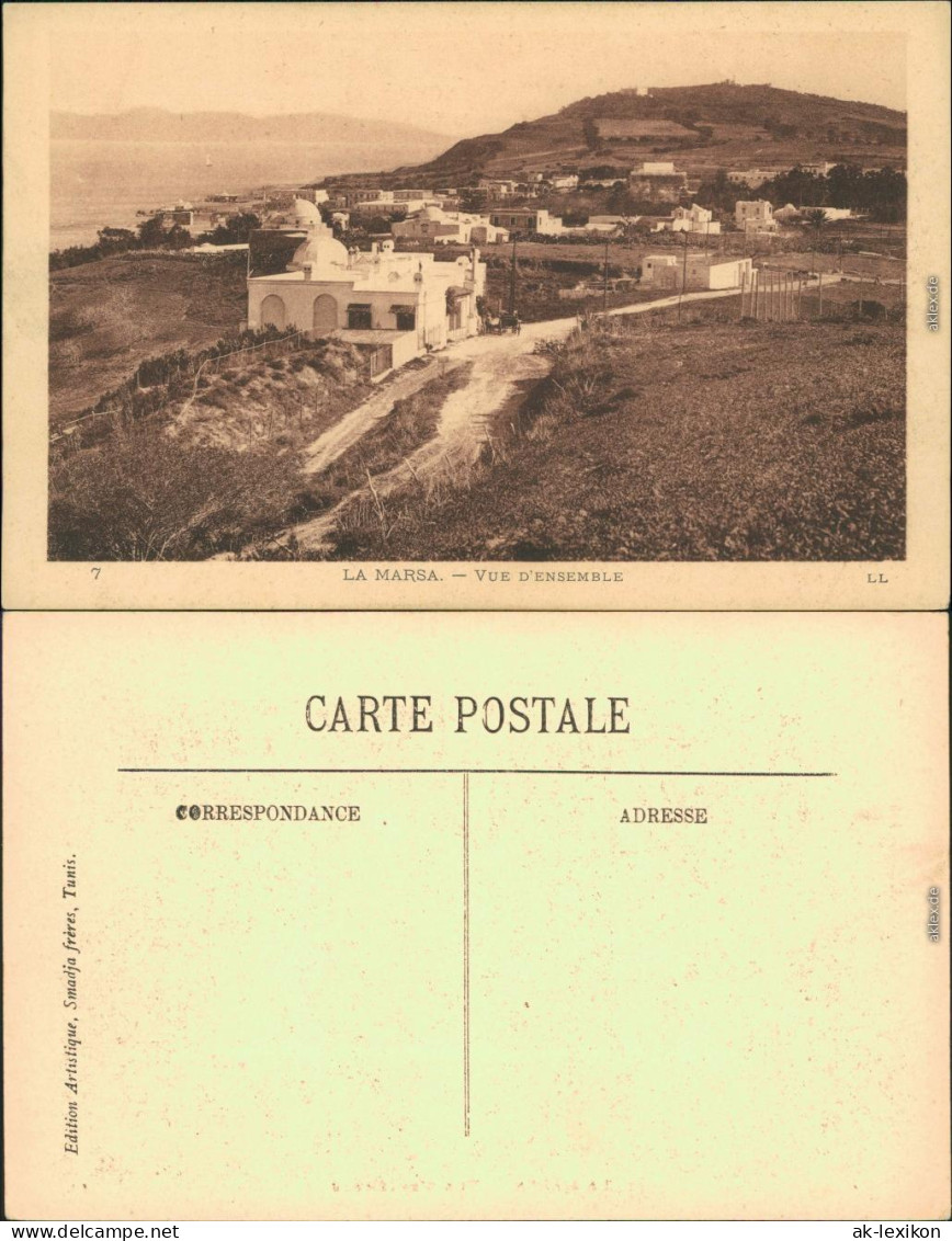 Postcard La Marsa المرسى Panorama-Ansicht - Vue D'Ensemble 1926 - Tunesien