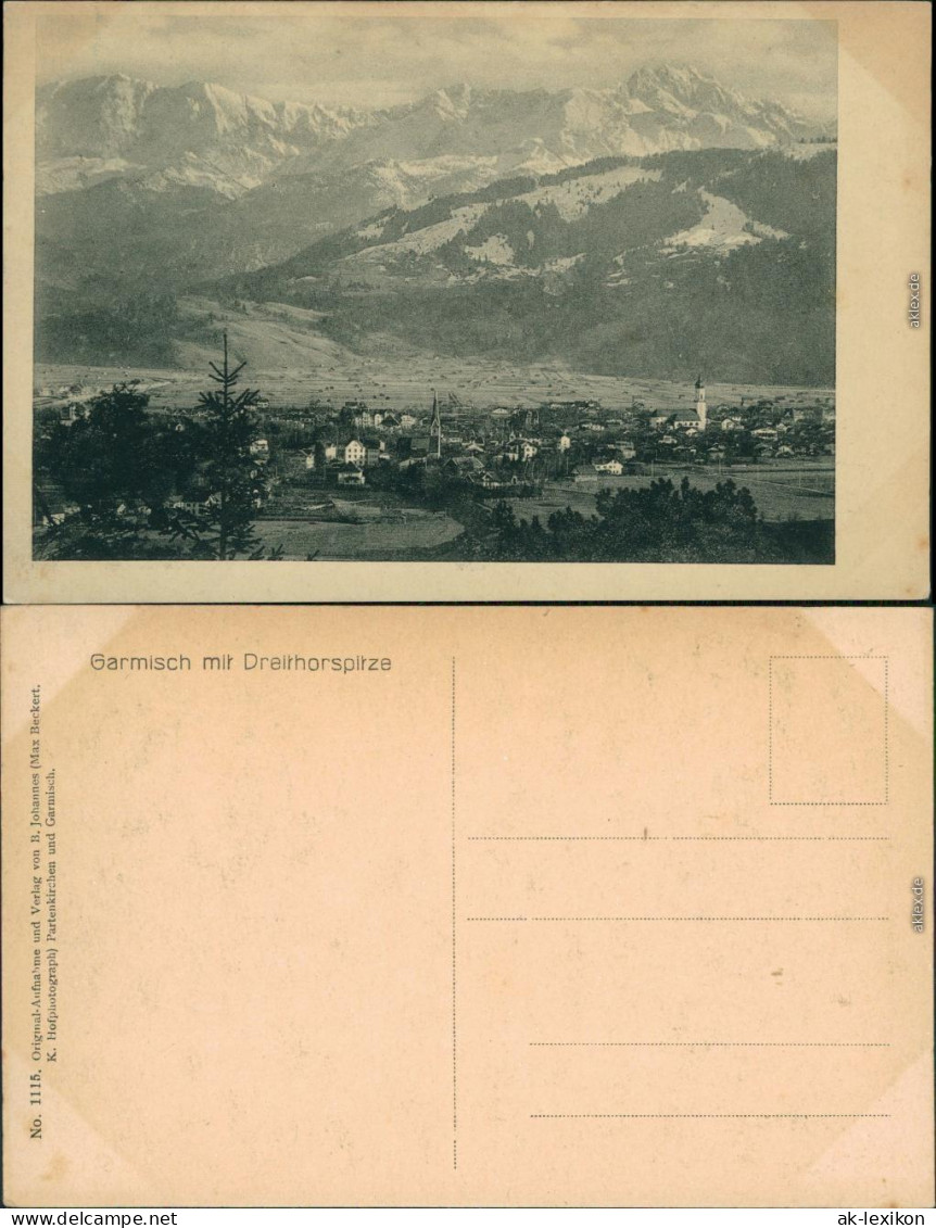 Ansichtskarte Garmisch-Partenkirchen Bergpanorama 1917 - Garmisch-Partenkirchen