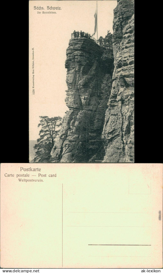 Ansichtskarte Rathen Basteifelsen 1914 - Rathen