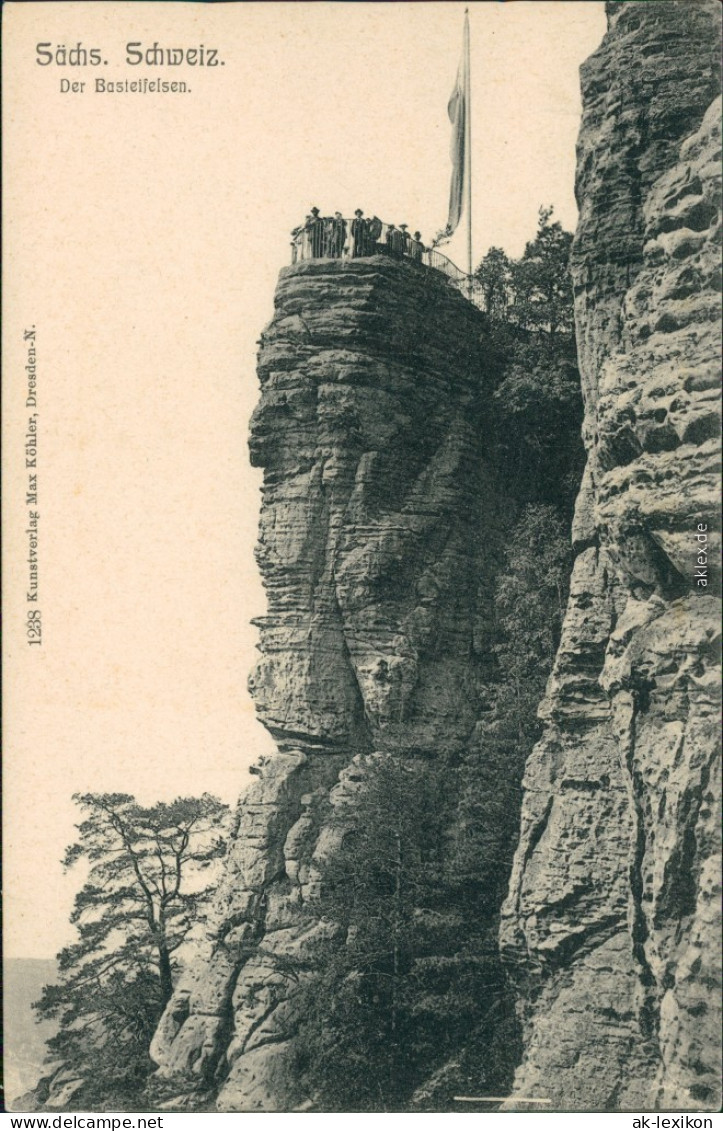 Ansichtskarte Rathen Basteifelsen 1914 - Rathen