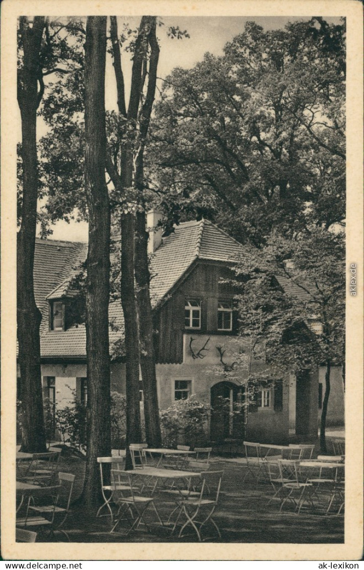 Ansichtskarte Moritzburg Kgl. Jagdschloss - Churfürstliche Waldschenke 1930 - Moritzburg