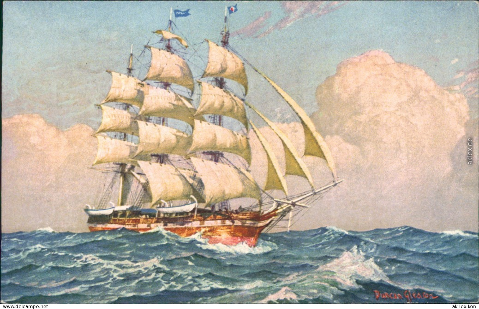 Ansichtskarte  Segelschiff - Gemälde 1922 - Voiliers