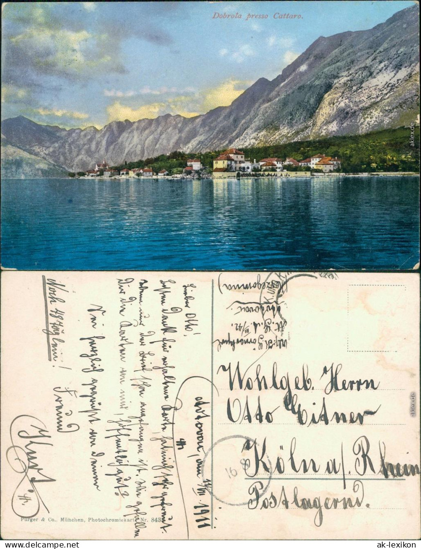 Ansichtskarte Dobrota Panorama-Ansicht 1911 - Montenegro