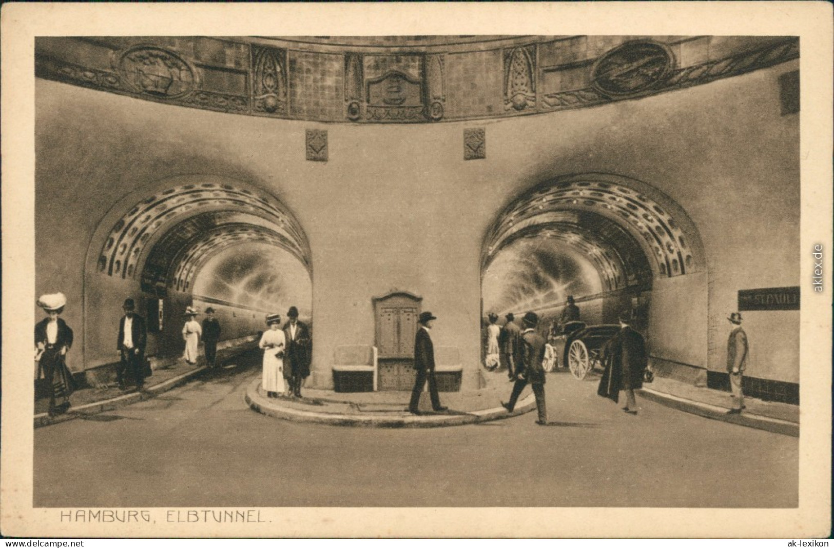 Ansichtskarte St. Pauli-Hamburg Elbtunnel 1924 - Other & Unclassified