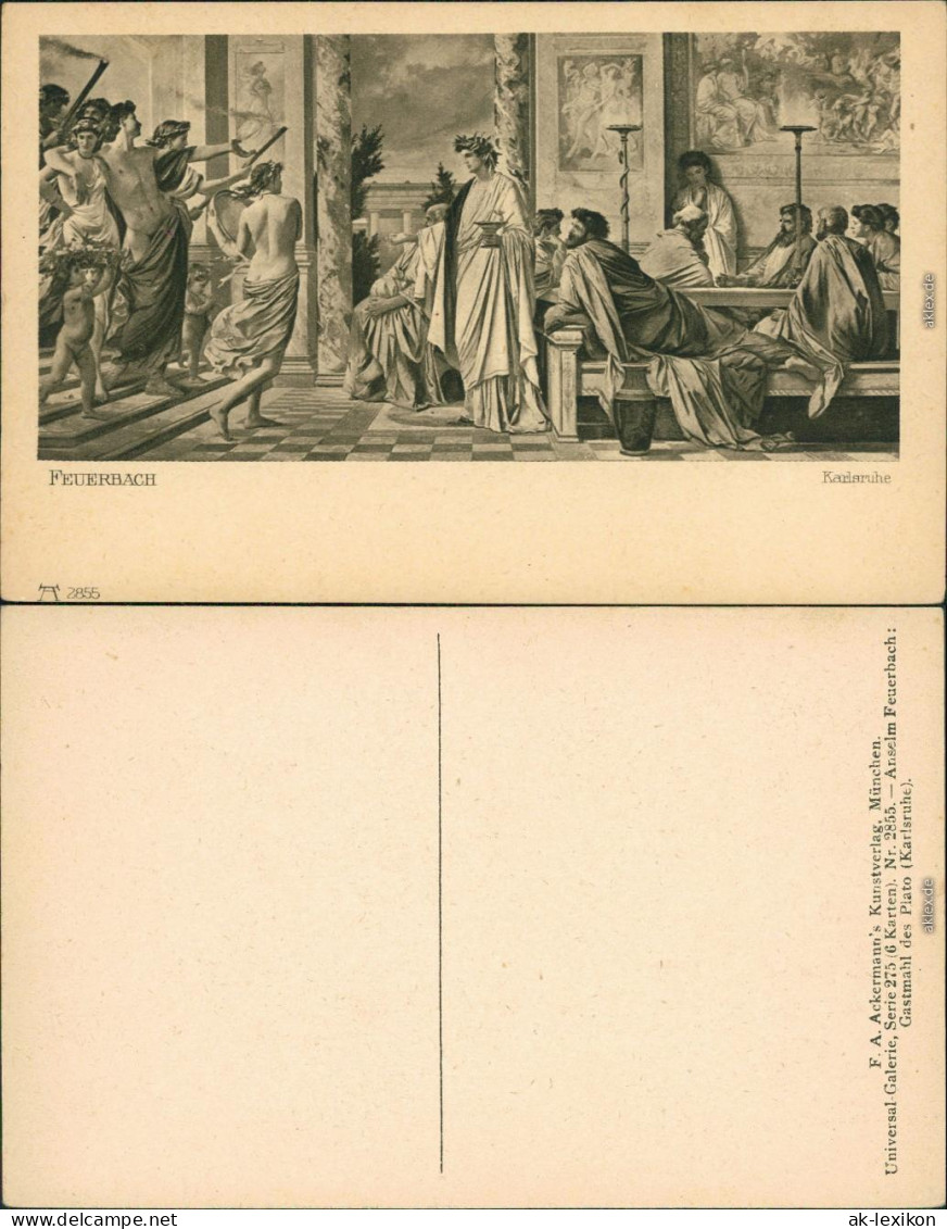 Karlsruhe Anselm Feuerbach - Das Gastmahl Kunsthalle Karlsruhe 1914 - Karlsruhe