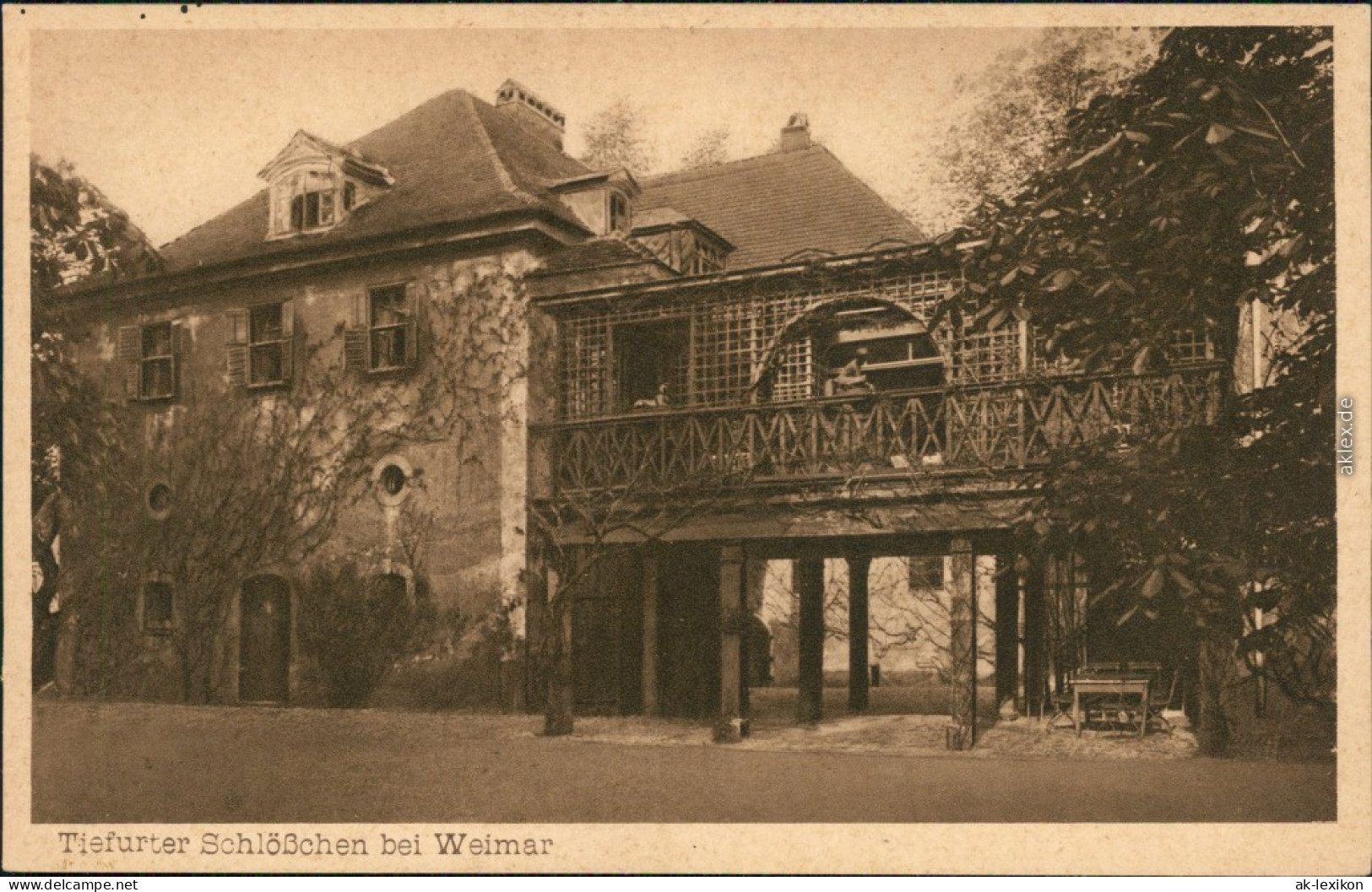 Ansichtskarte Tiefurt-Weimar Schloß Tiefurt 1926 - Weimar