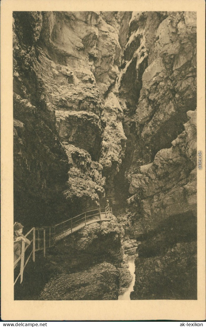 Ansichtskarte Tiefenbach-Oberstdorf (Allgäu) Breitachklamm 1928 - Oberstdorf