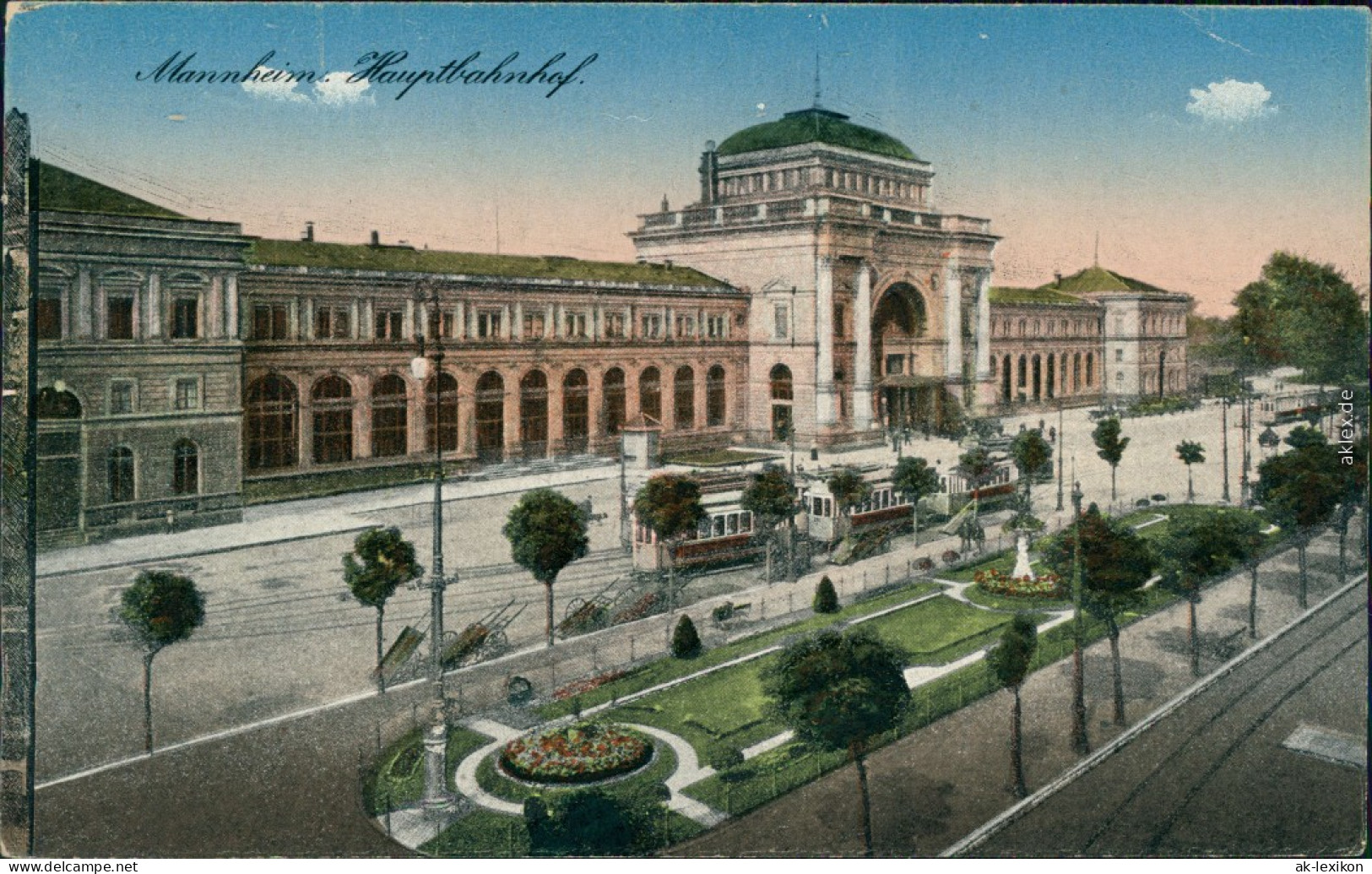 Ansichtskarte Mannheim Hauptbahnhof 1914 - Mannheim